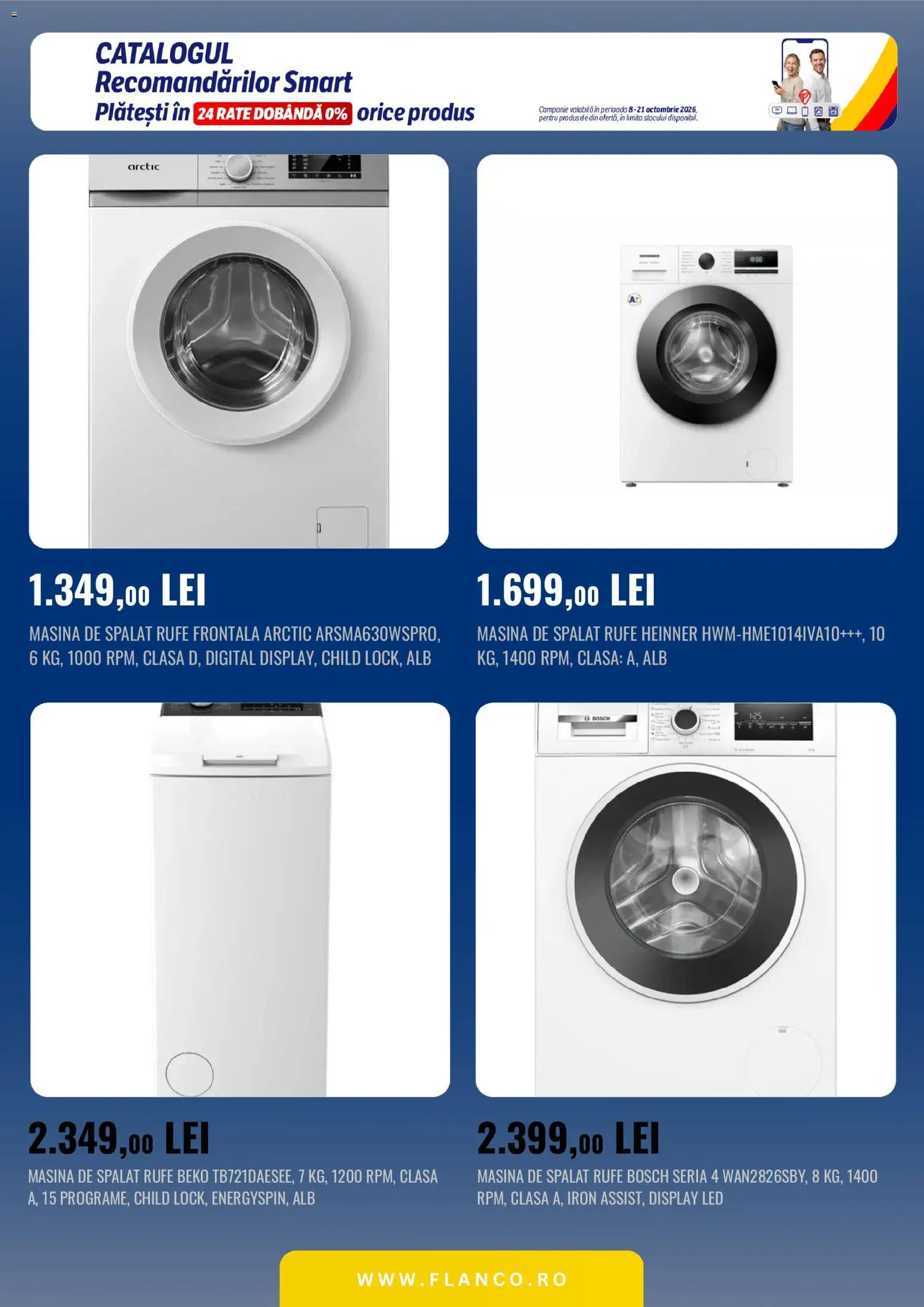 Previzualizarea de cataloage: Flanco Flanco Catalog valabil de la 08.10.2026 - Mașină De Spălat, LED