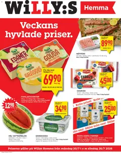 Förhandsgranska reklamblad Willys erbjudanden Hemma från butik Willys gäller från 20/07/2026