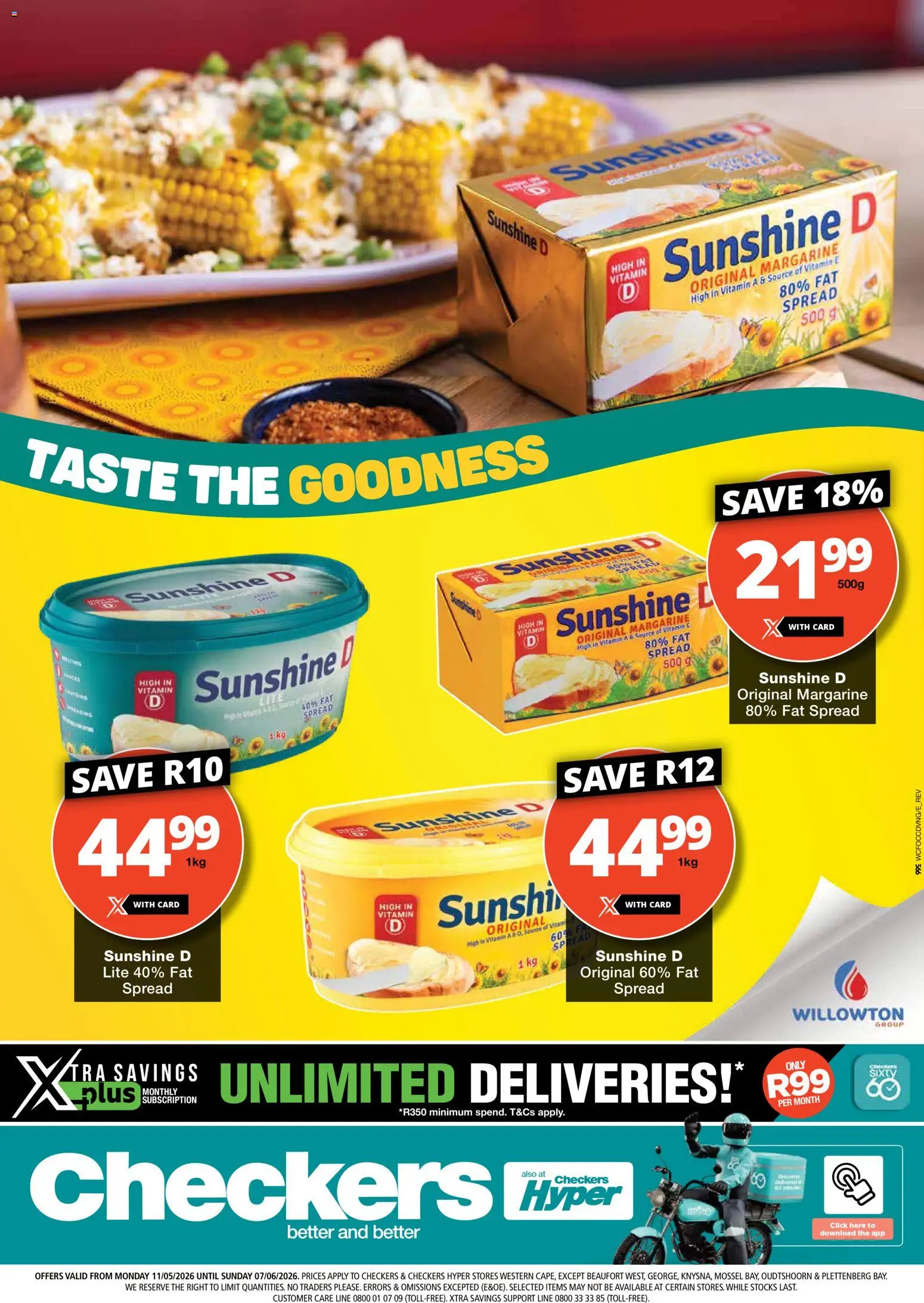 Preview of Checkers flyer valid from 11/05/2026 - Margarine, Spread, Fat spread