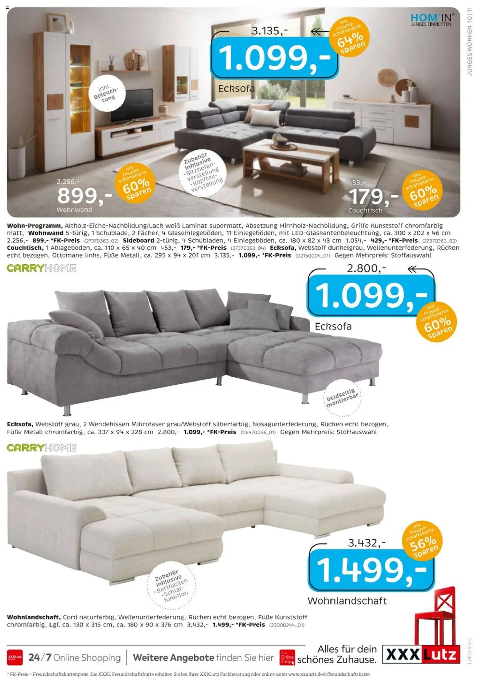 Vorschau von dem Prospekt des Geschäftes XXXLutz, gültig ab dem 24.10.2026 - Couchtisch, Sideboard, Ecksofa, Wohnwand, Wohnlandschaft