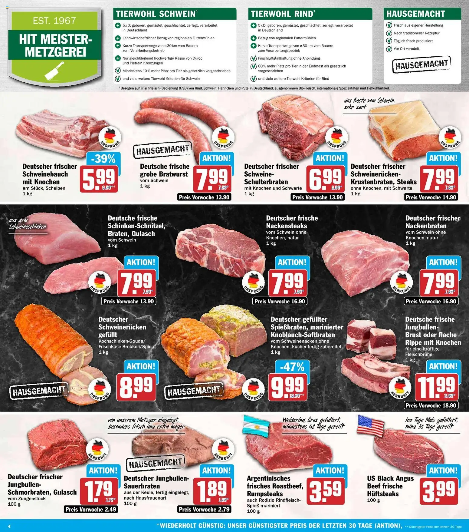 Vorschau von dem Prospekt des Geschäftes HIT, gültig ab dem 12.10.2026 - Gulasch, Bratwurst, Rindfleisch, Schweinebauch, Schweinenacken, Schweinerucken, Hahnchen, Pute