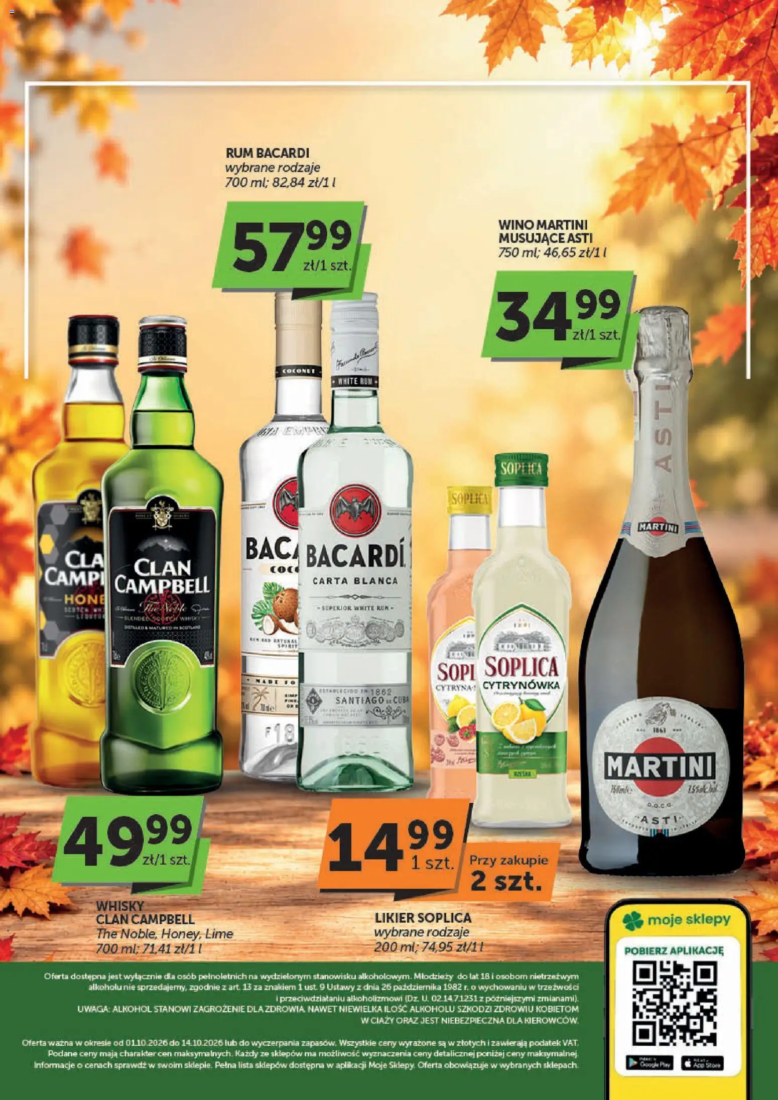 Pogląd gazetki "Euro Sklep gazetka alkoholowa" ze sklepu Euro Sklep ważnej od 01.10.2026 - Alkohol, Whisky, Wino, Martini, Bacardi, Soplica, Rum, Rum Bacardi