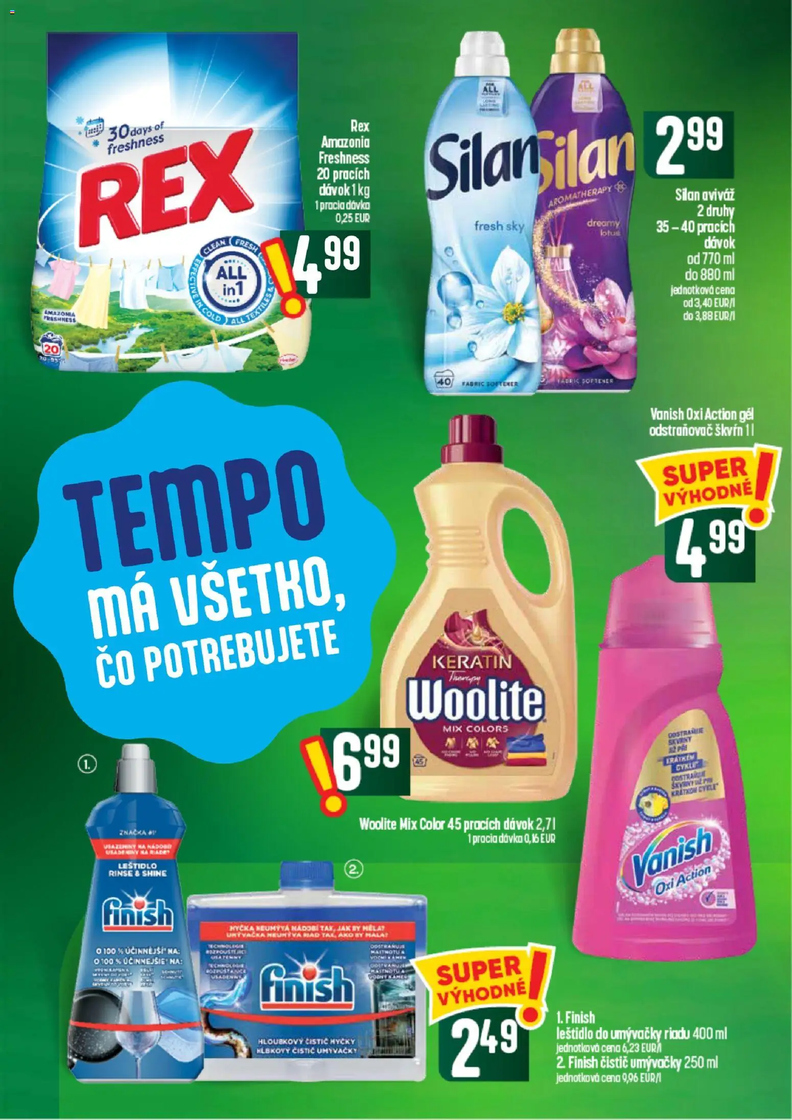 Náhľad COOP Jednota letáku platného od 10.09.2026 - Lotus, Vanish, Silan, Aviváž, Woolite, Umývačka, Leštidlo do umývačky riadu