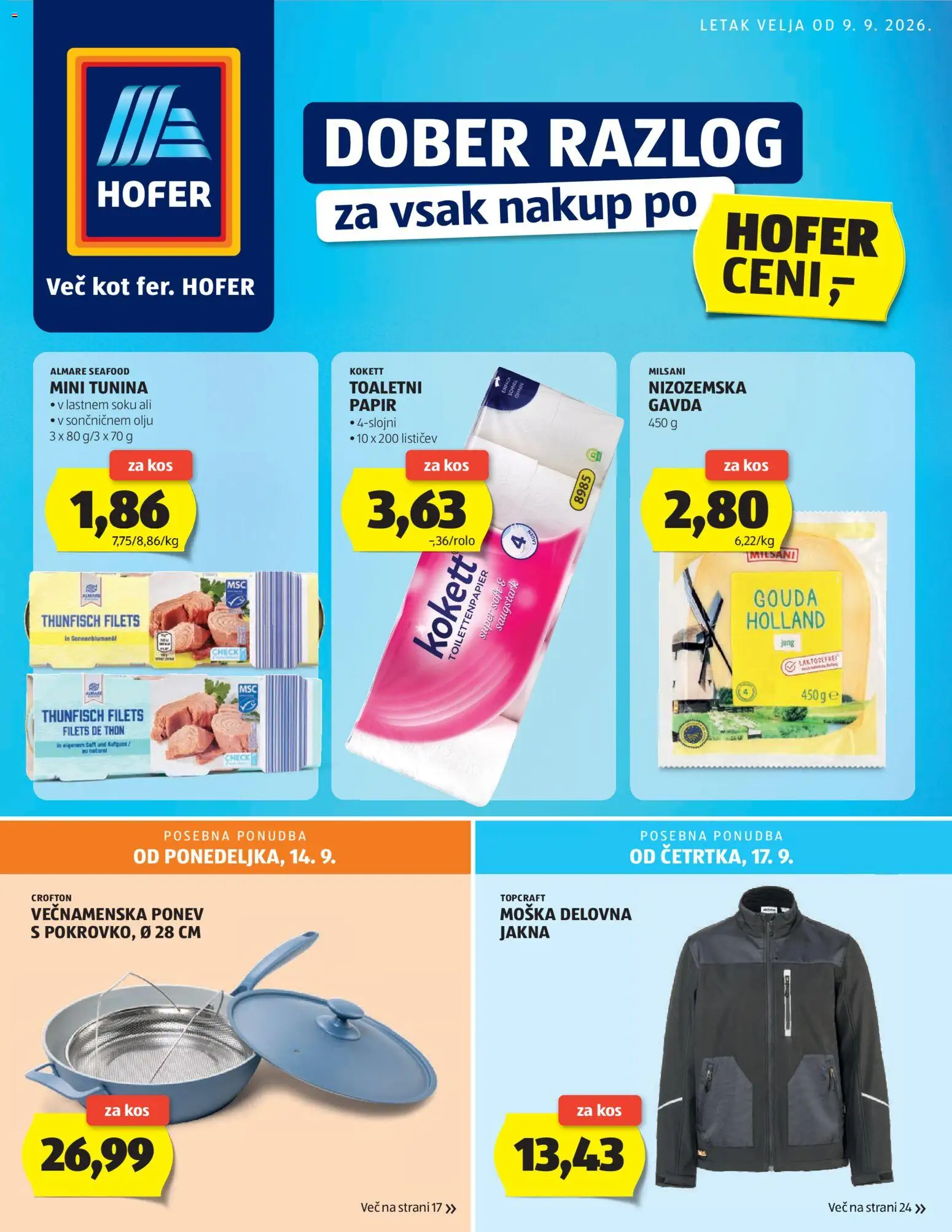 Predogled kataloga iz trgovine Hofer veljaven od 09.09.2026