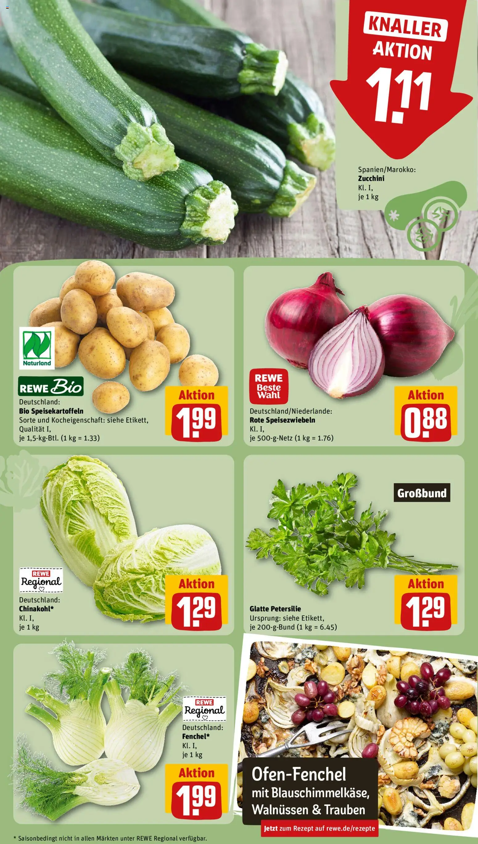 Vorschau von dem Prospekt des Geschäftes Rewe ihr Kaufpark, gültig ab dem 26.10.2026 - Zucchini, Petersilie, Trauben