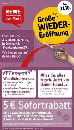 Vorschau von dem Prospekt des Geschäftes Rewe, gültig ab dem 28.09.2026