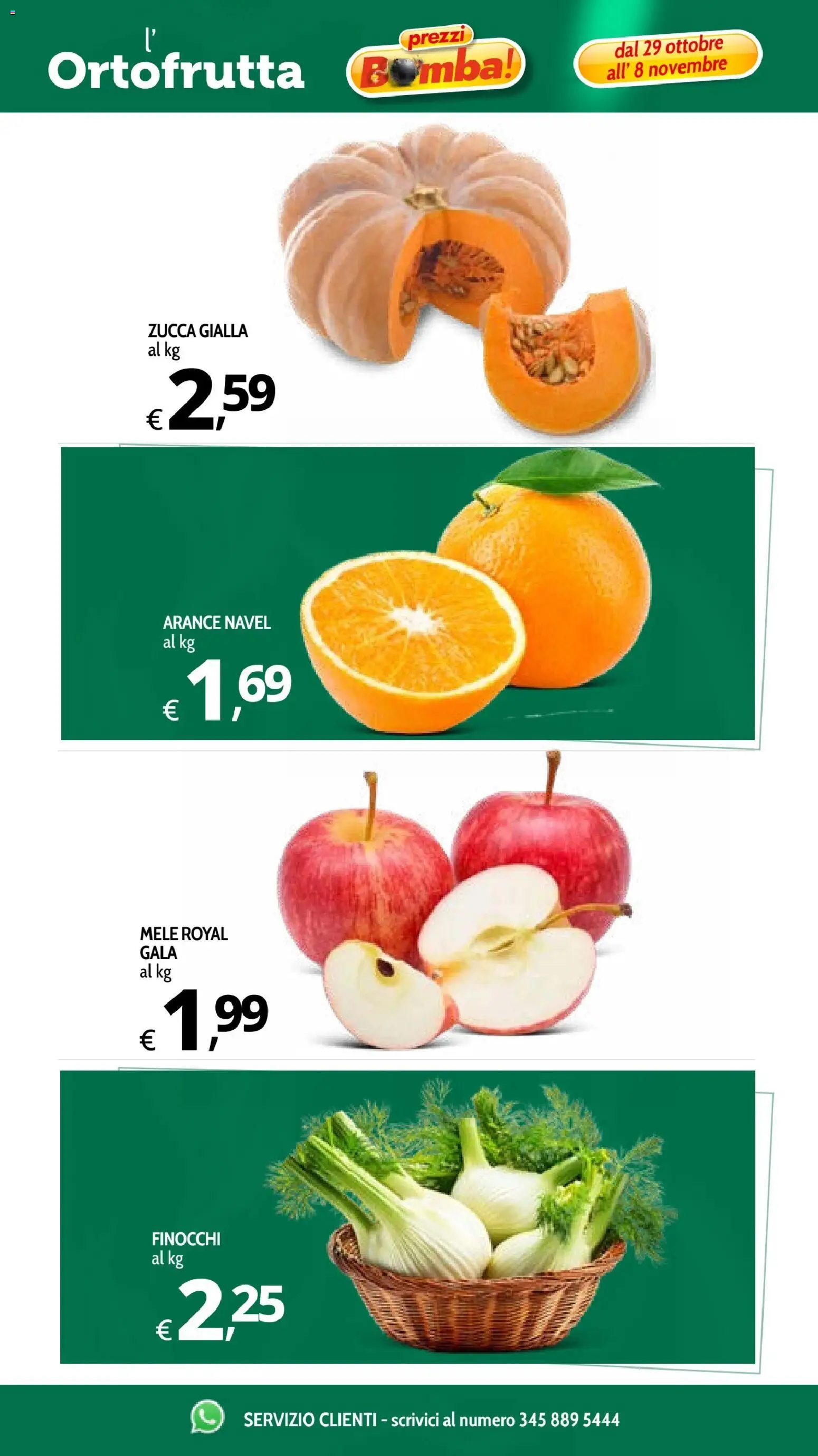 Anteprima dell'opuscolo Primo Prezzo volantino dal negozio Primo Prezzo valido da 29/10/2026 - Zucca, Mele, Arance, Finocchi