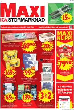 Förhandsgranska reklamblad ICA Maxi erbjudanden från butik ICA Maxi gäller från 22/06/2026