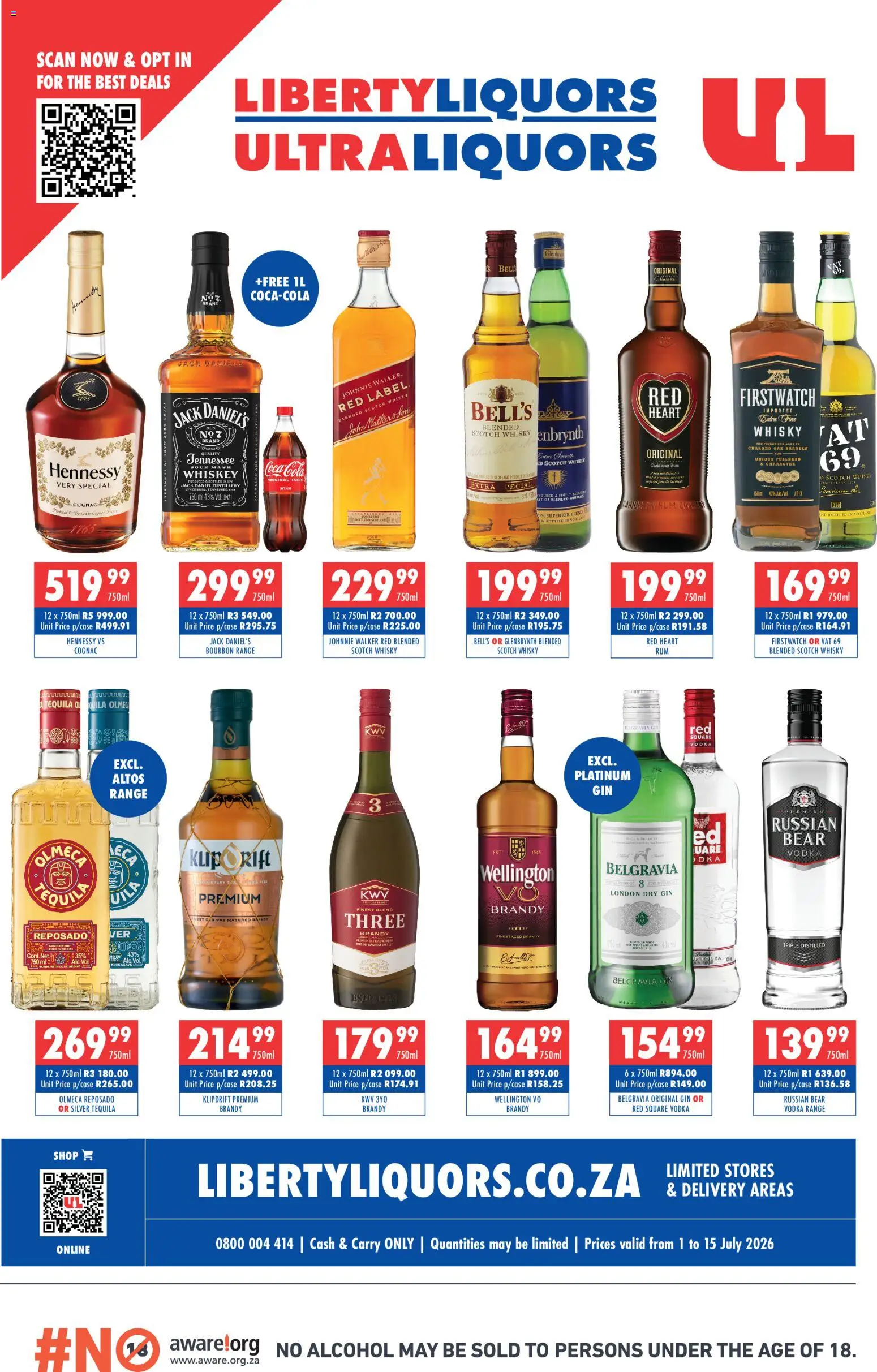 Preview of Ultra Liquors flyer valid from 01/07/2026