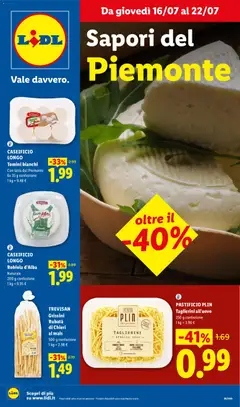 Anteprima dell'opuscolo Lidl volantino Piemonte dal negozio Lidl valido da 16/07/2026
