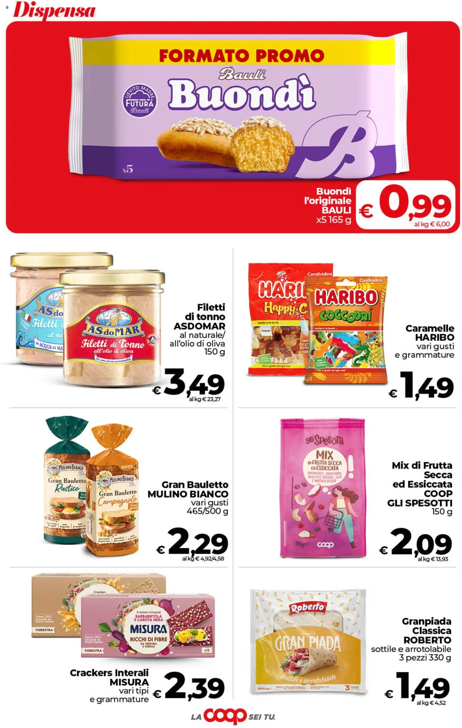 Anteprima dell'opuscolo COOP volantino Superstore Sicilia dal negozio COOP valido da 01/09/2026 - Acqua, Noci, Frutta, Tonno, Barbabietola, Crackers, Caramelle, Carota