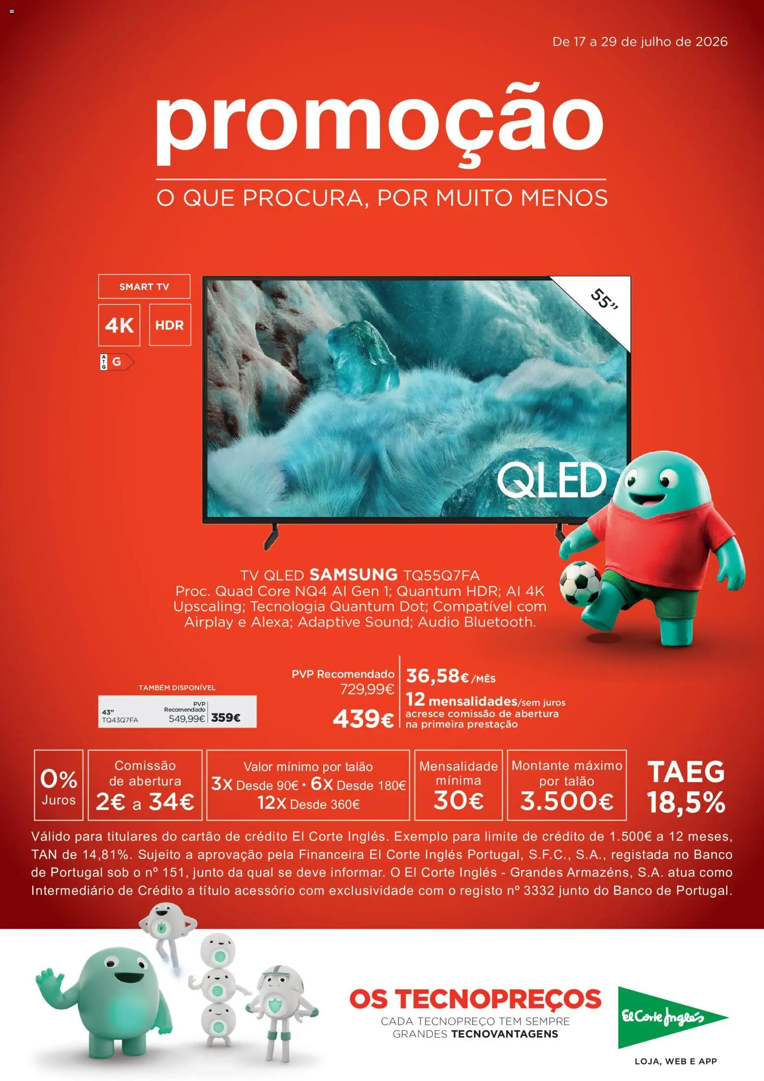 Pré-visualização do folheto da loja El Corte Ingles válida a partir de 17/07/2026 - Banco, Audio