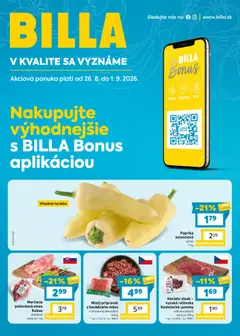 Náhľad Billa letáku platného od 26.08.2026