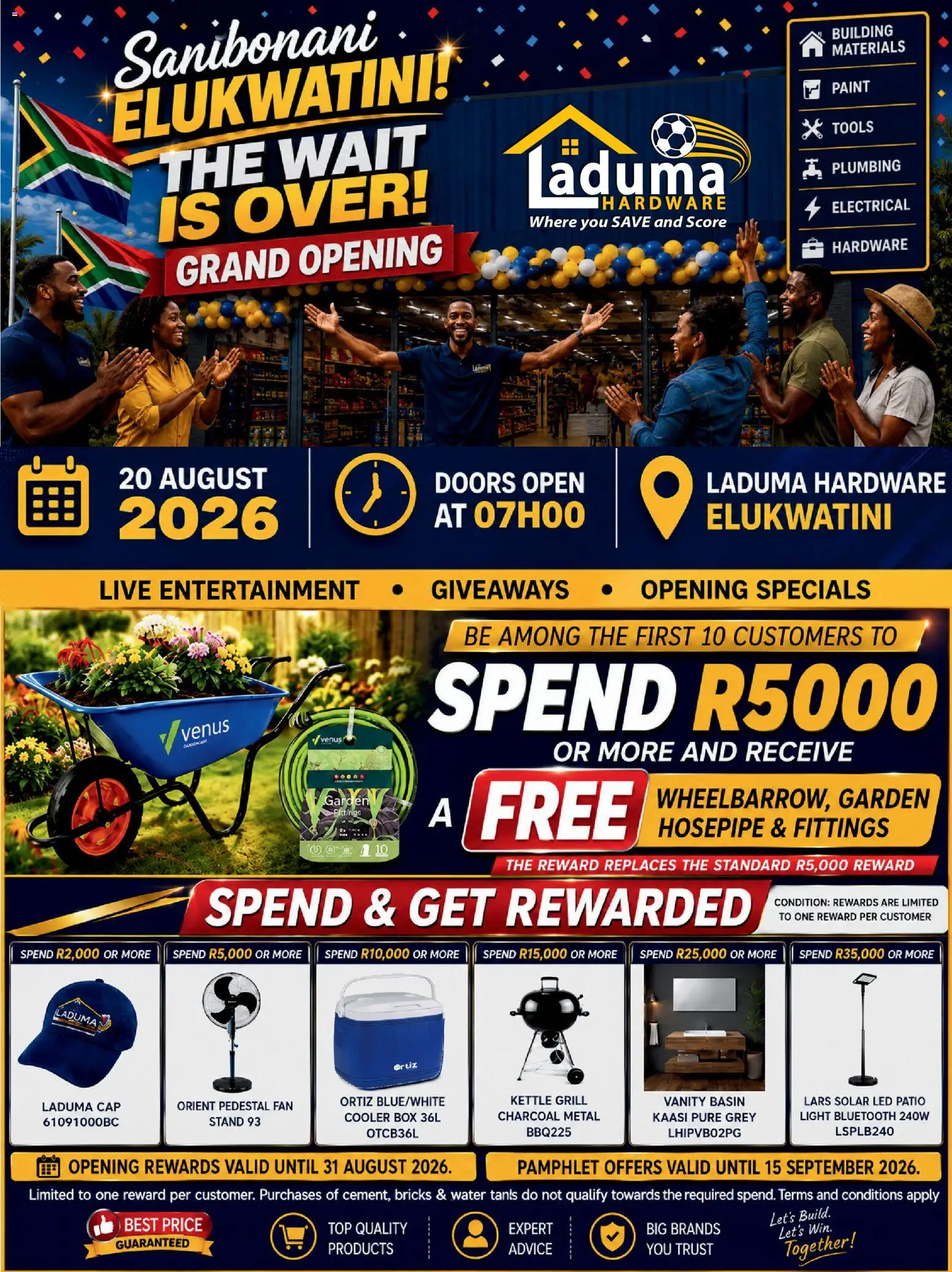 Preview of Laduma Hardware flyer valid from 20/08/2026