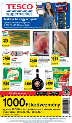 Tesco - Tesco Szupermarket akciós újság megtekintése, amely érvényes 2026.10.08.-től