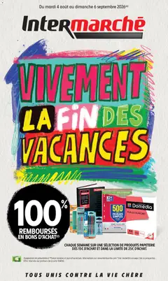 Prévisualisation de Intermarché vivement la fin des vacances du magasin Intermarché formulaire valide 04/08/2026