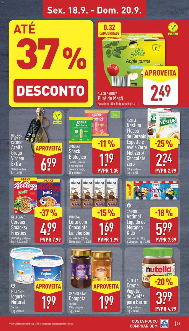 Novo folheto Aldi a partir de 14/09