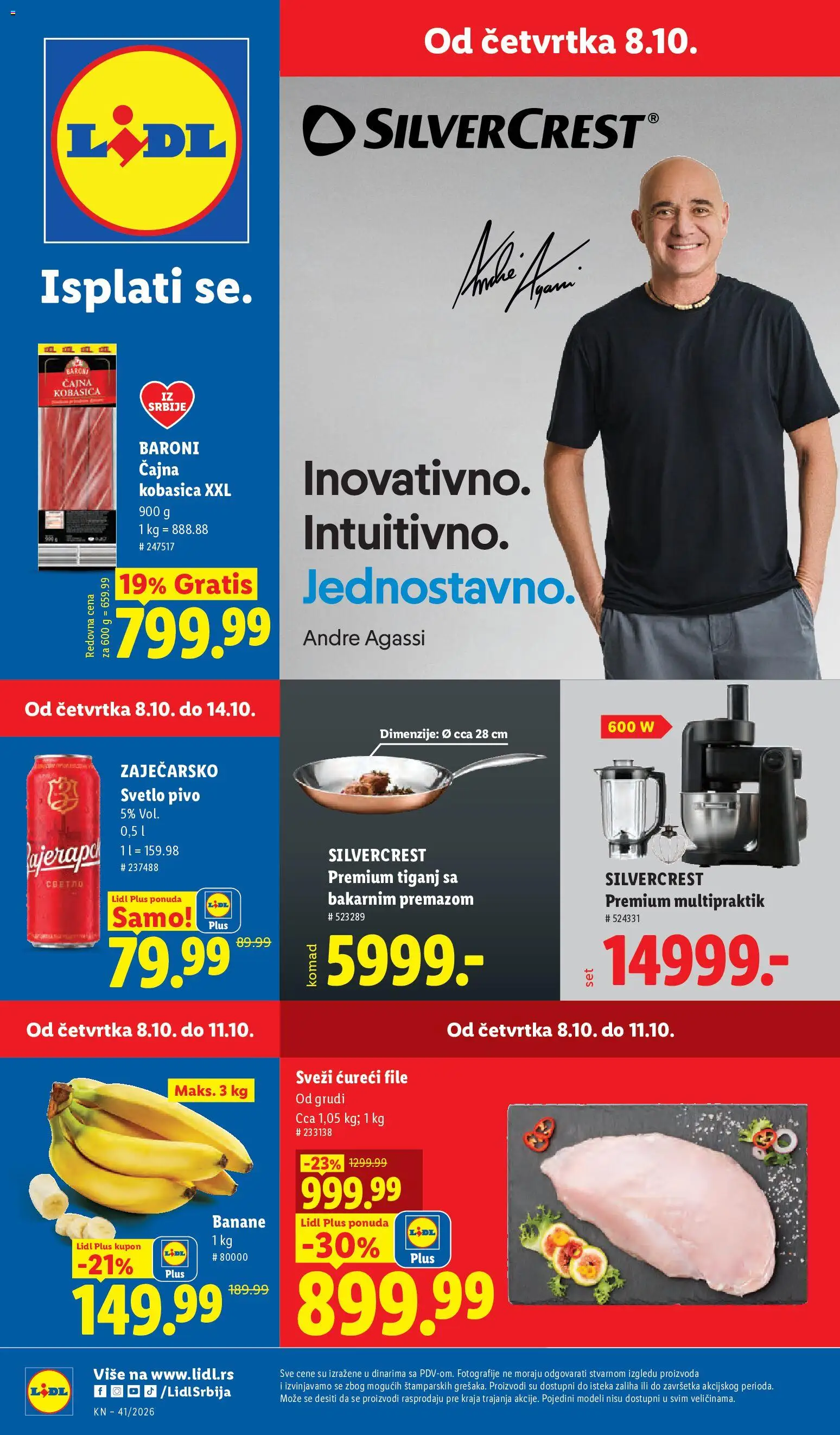 Pregled Lidl kataloga - važi od 08.10.2026