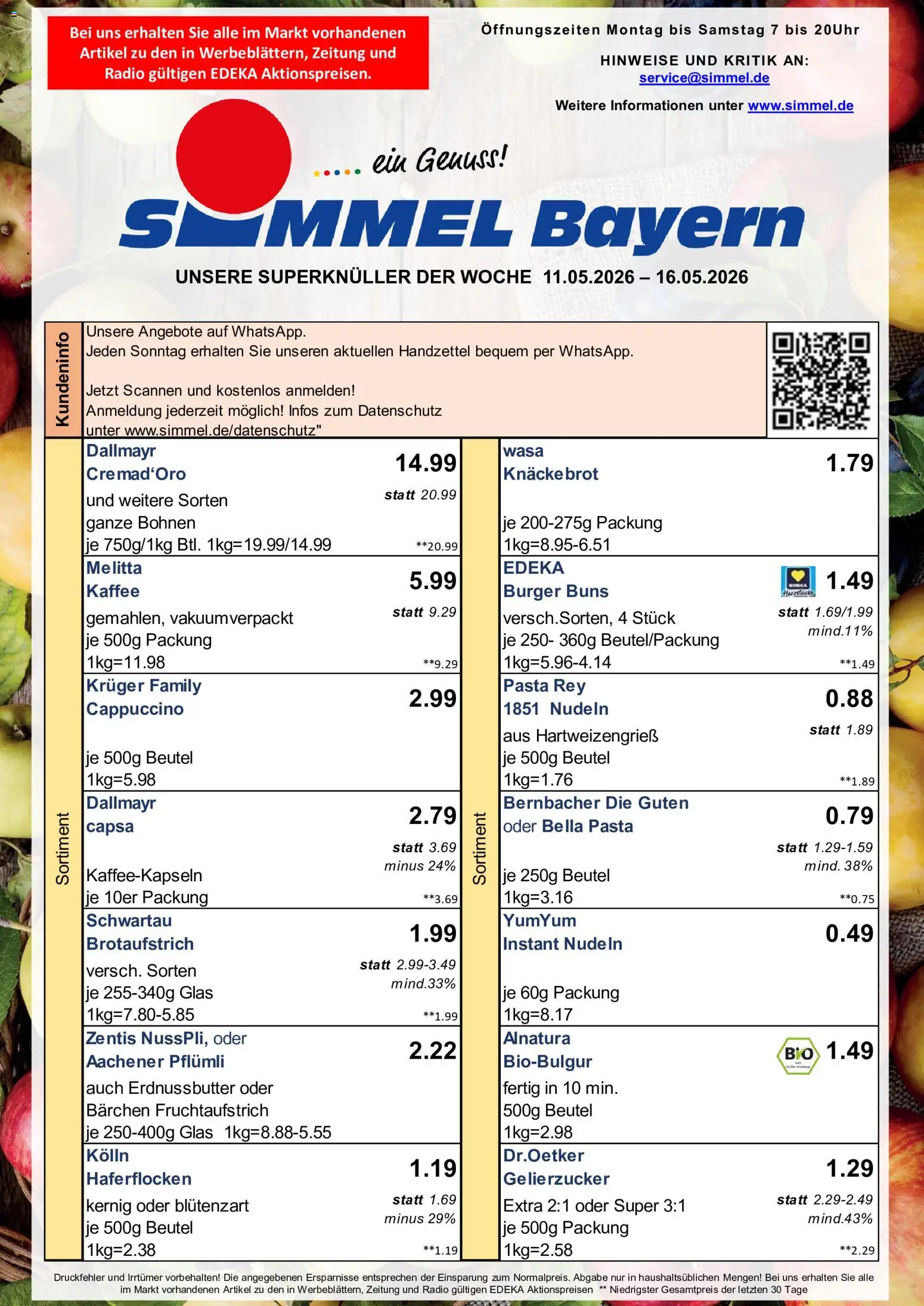 Vorschau von dem Prospekt des Geschäftes Simmel, gültig ab dem 11.05.2026