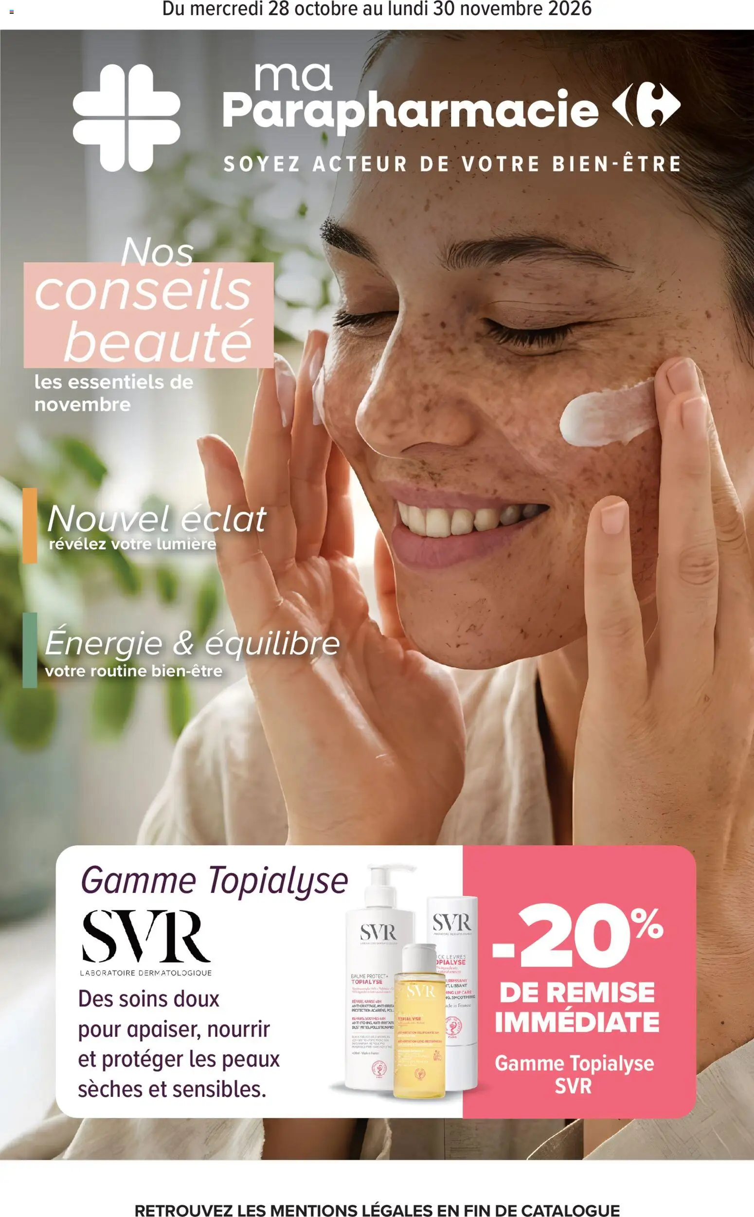 Prévisualisation de Carrefour Ma parapharmacie, soyez acteur de votre bien-être du magasin Carrefour formulaire valide 28/10/2026
