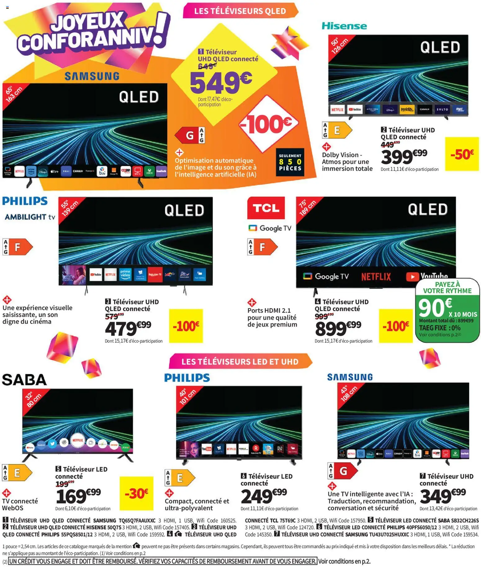 Prévisualisation de Conforama catalogue du magasin Conforama formulaire valide 25/08/2026 - Jeux, Vidéo, Televiseur