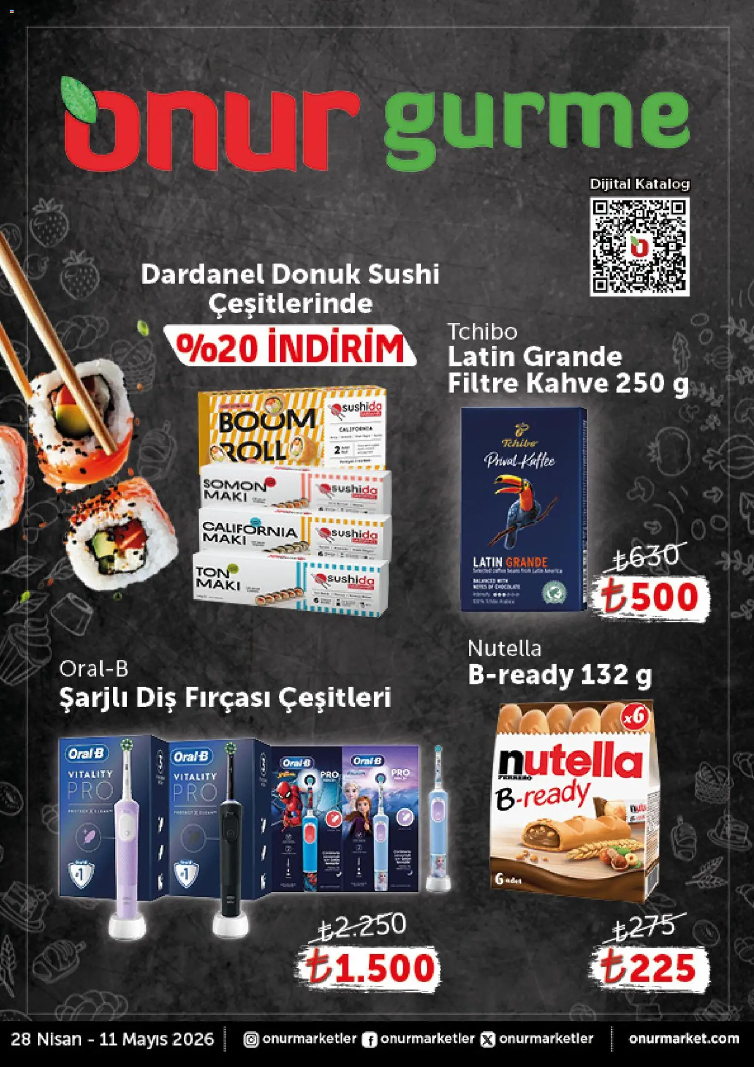 Onur Market Onur Market - Katalog Gurme 28.04.2026 - Broşürünün önizlemesi - Kahve, Diş fırçası