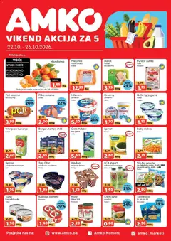 Pregled letka AMKO Vikend akcije trgovine AMKO vrijedi od 22.10.2026