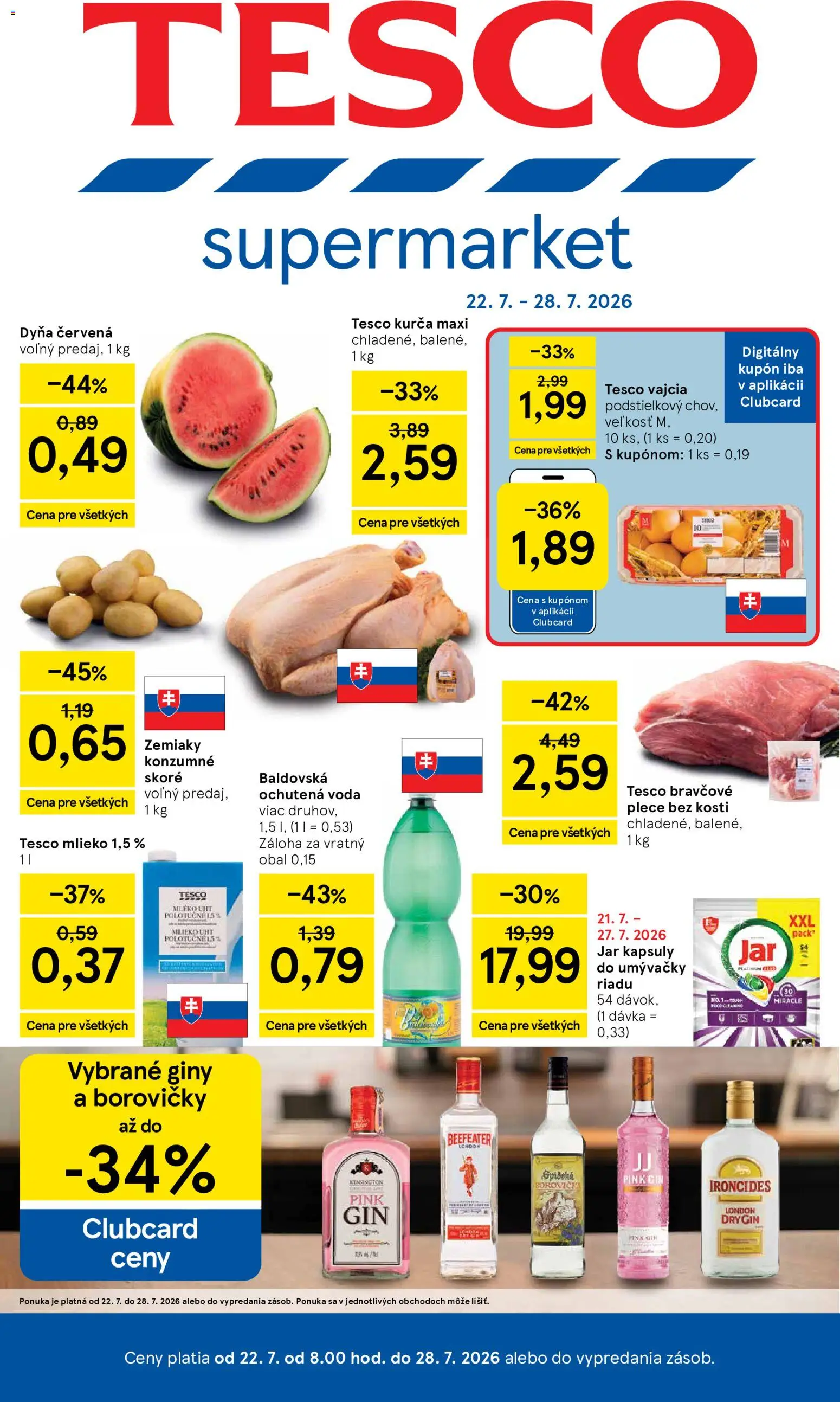 Náhľad Tesco letáku platného od 22.07.2026