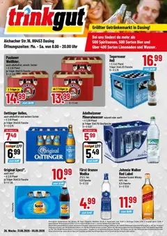 Vorschau von dem Prospekt des Geschäftes Trinkgut, gültig ab dem 31.08.2026
