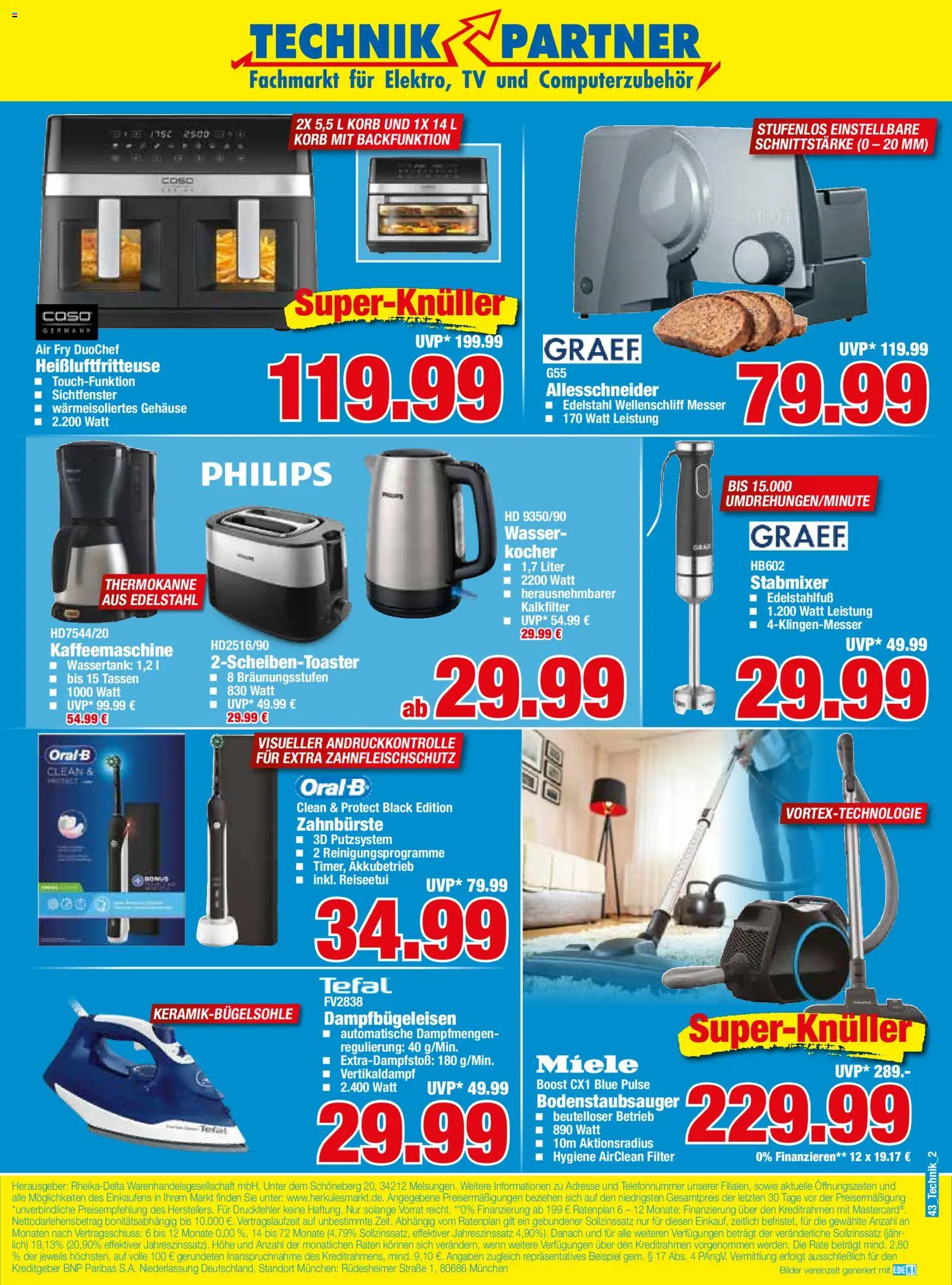 Vorschau von dem Prospekt des Geschäftes HERKULES, gültig ab dem 19.10.2026 - Heißluftfritteuse, TV, Philips, Kaffeemaschine, Wasser, Miele, Stabmixer, Kocher
