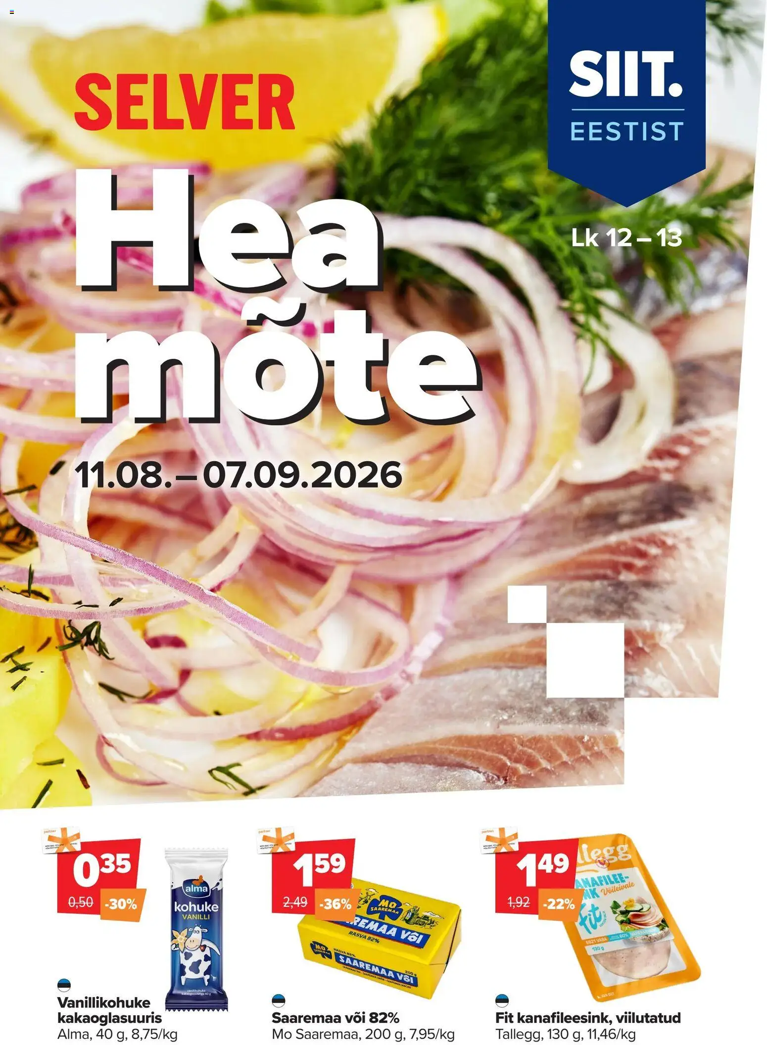 Selver kliendilehe eelvaade alates 11.08.2026