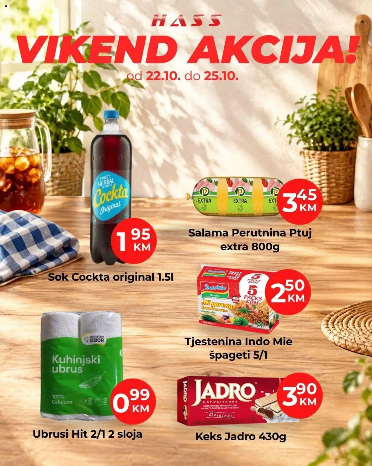 Pregled letka Hass vikend akcija trgovine Hass vrijedi od 22.10.2026