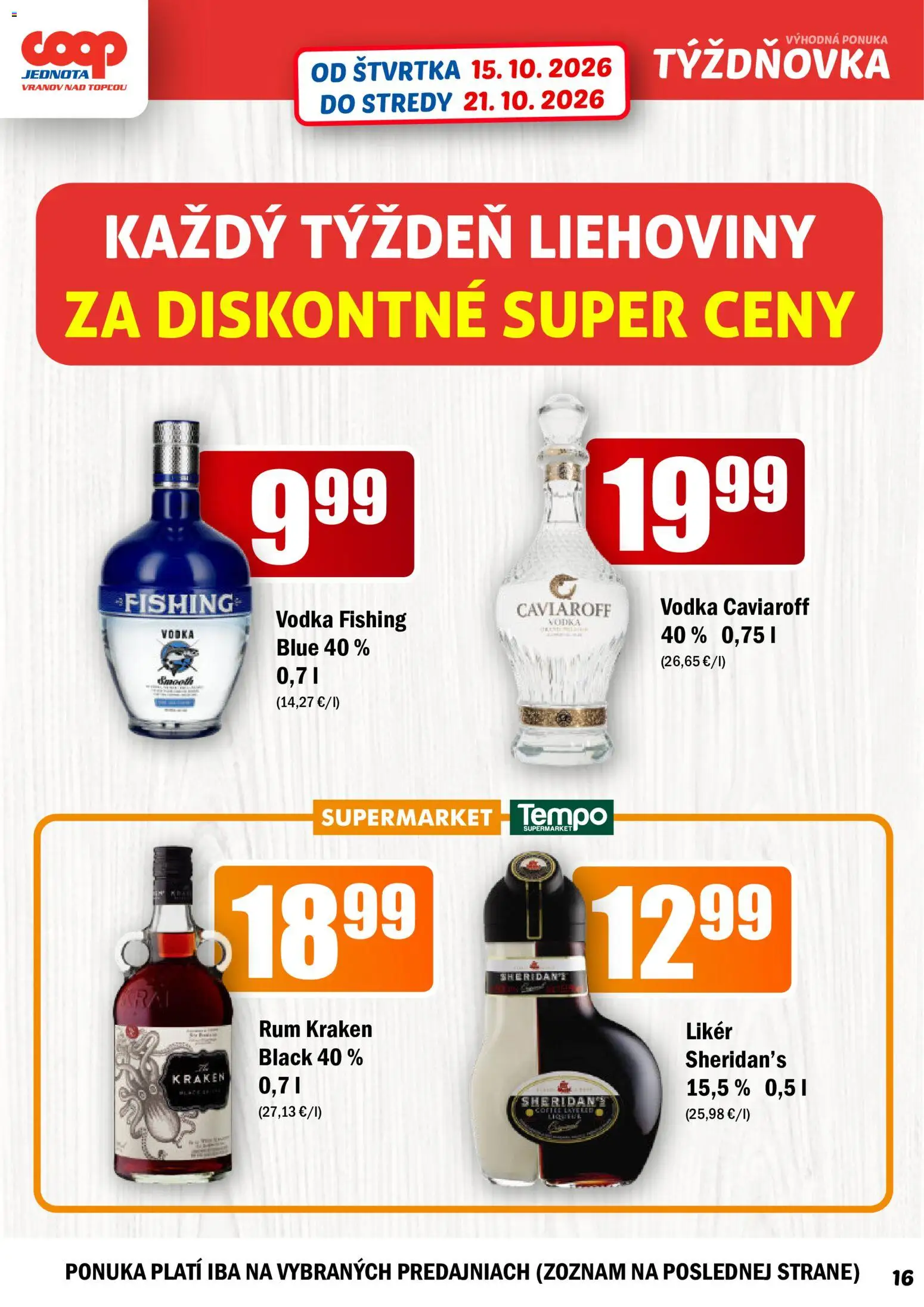 Náhľad COOP Jednota letáku platného od 15.10.2026