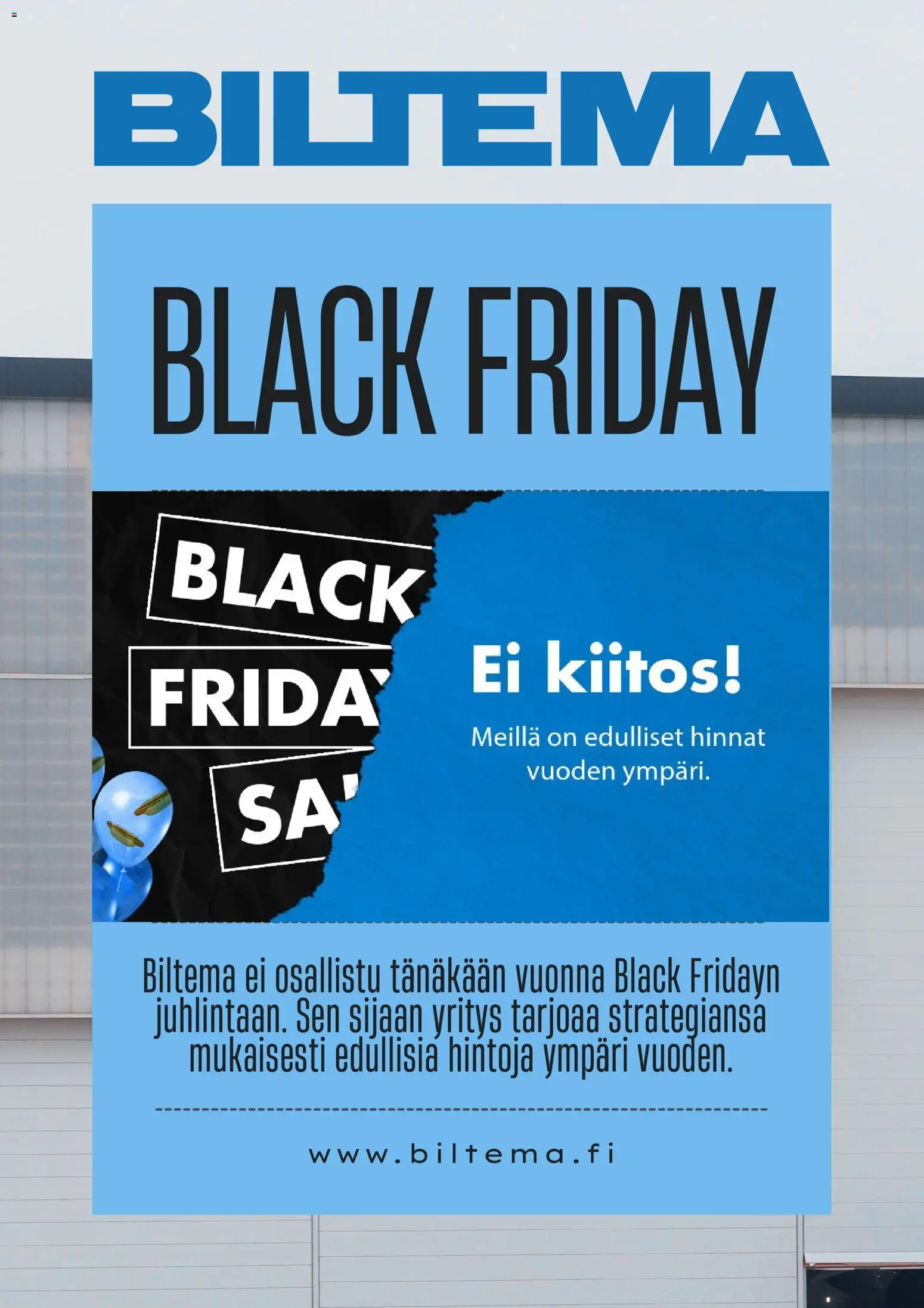 Kaupan Biltema Biltema Black Friday -ennakkoilmoitus esikatselu, voimassa 21/10/2026
