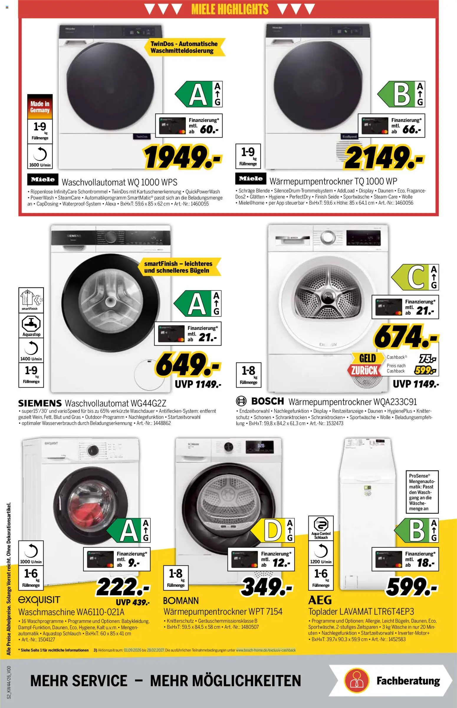 Vorschau von dem Prospekt des Geschäftes Medimax, gültig ab dem 24.10.2026 - Waschmaschine, Bosch, Siemens, Miele, Toplader