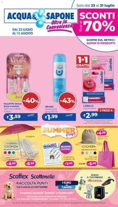 Anteprima dell'opuscolo Acqua e Sapone volantino 10/2026 dal negozio Acqua e Sapone valido da 23/07/2026
