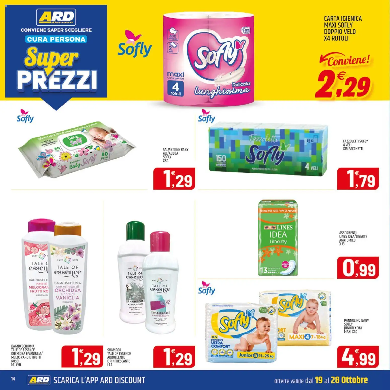 Anteprima dell'opuscolo ARD Discount volantino Sardegna dal negozio ARD Discount valido da 19/10/2026 - Orchidea, Melograno, Carta igienica, Bagnoschiuma, Vaniglia, Assorbenti, Pannolini, Fazzoletti