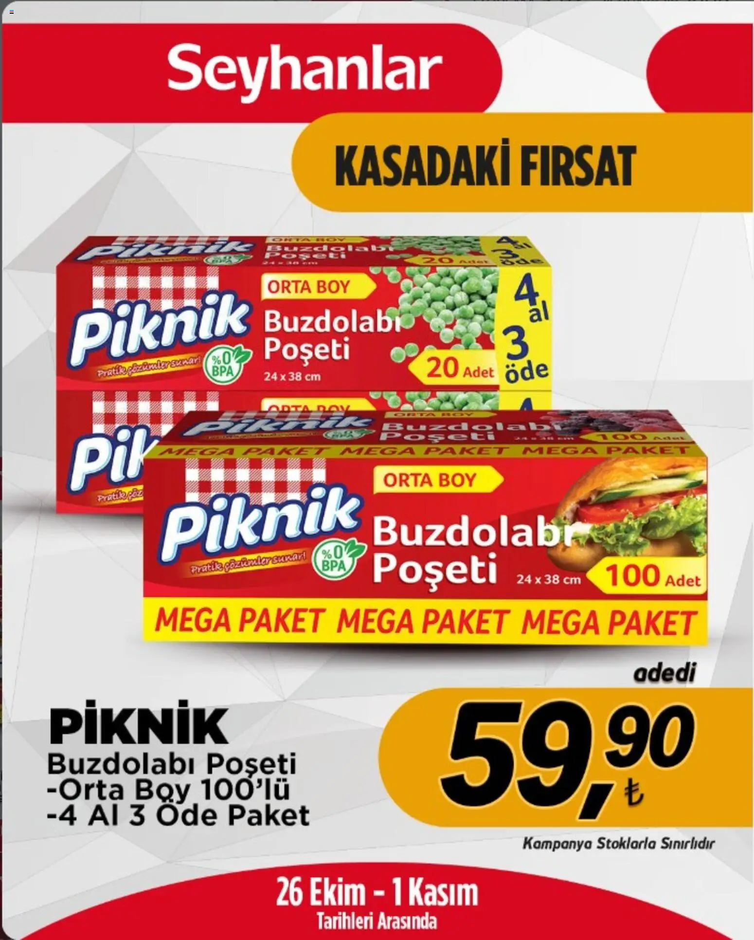 Seyhanlar Market Seyhanlar Market Katalog 26.10.2026 - Broşürünün önizlemesi