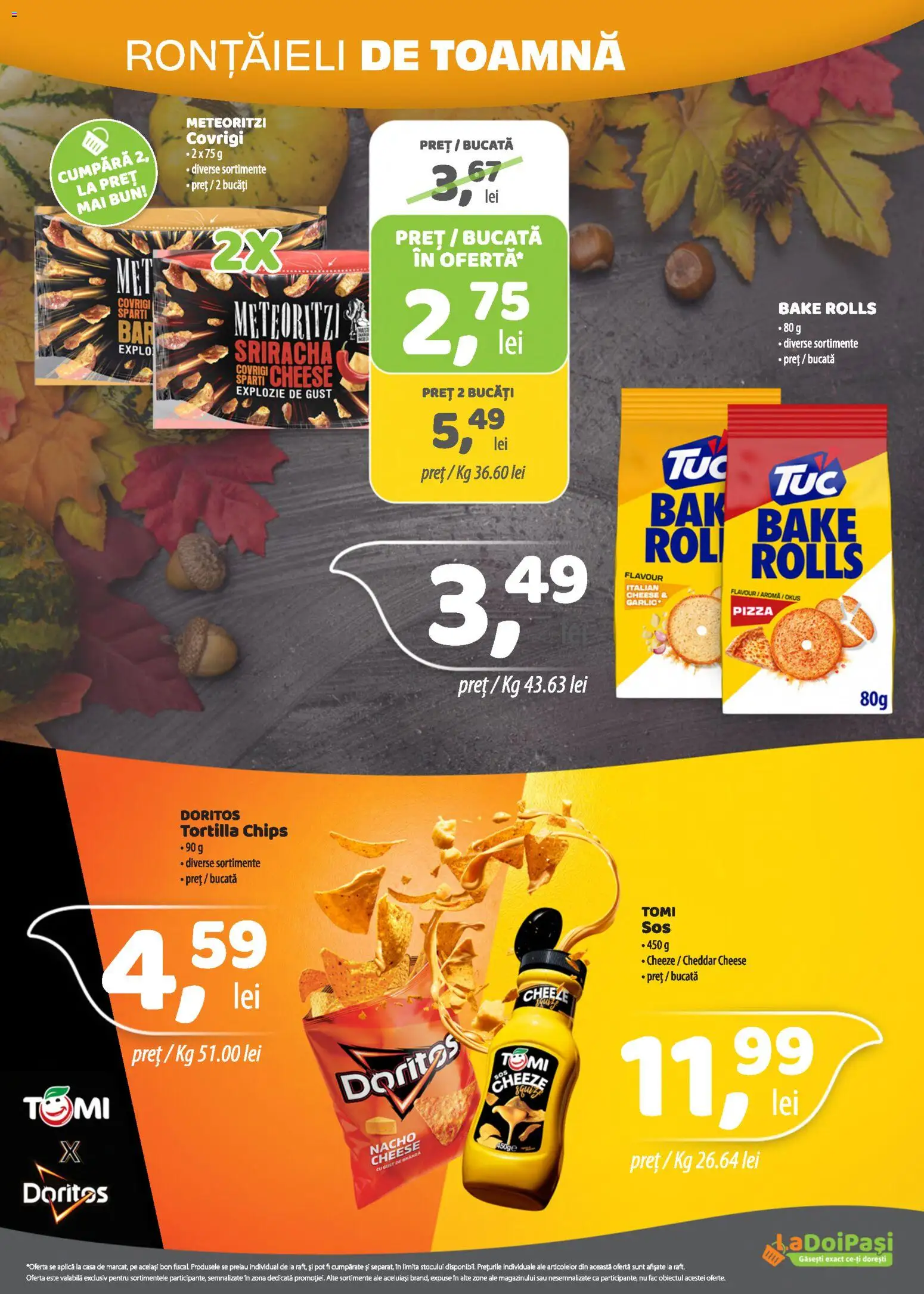 Previzualizarea de cataloage: LaDoiPași LaDoiPași Catalog valabil de la 01.10.2026 - Pizza, Brânză, Doritos, Aplică