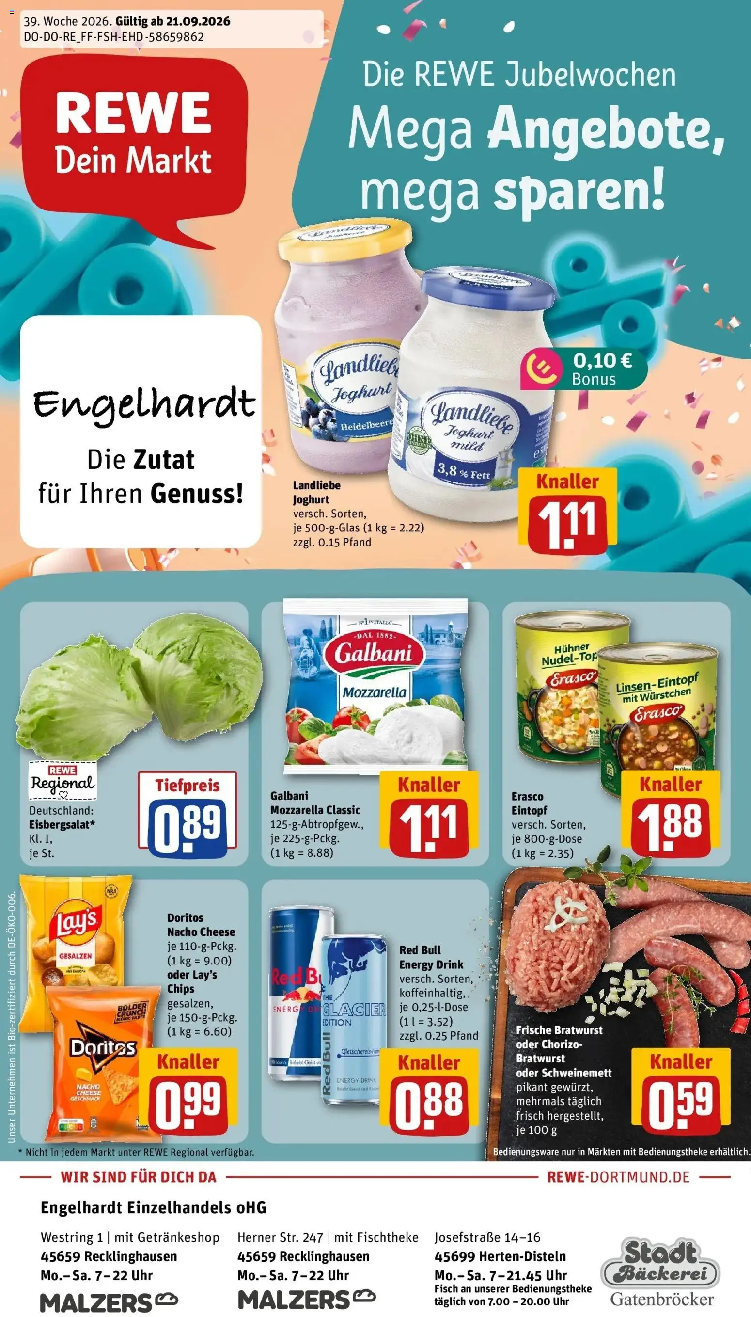 Vorschau von dem Prospekt des Geschäftes Rewe, gültig ab dem 21.09.2026