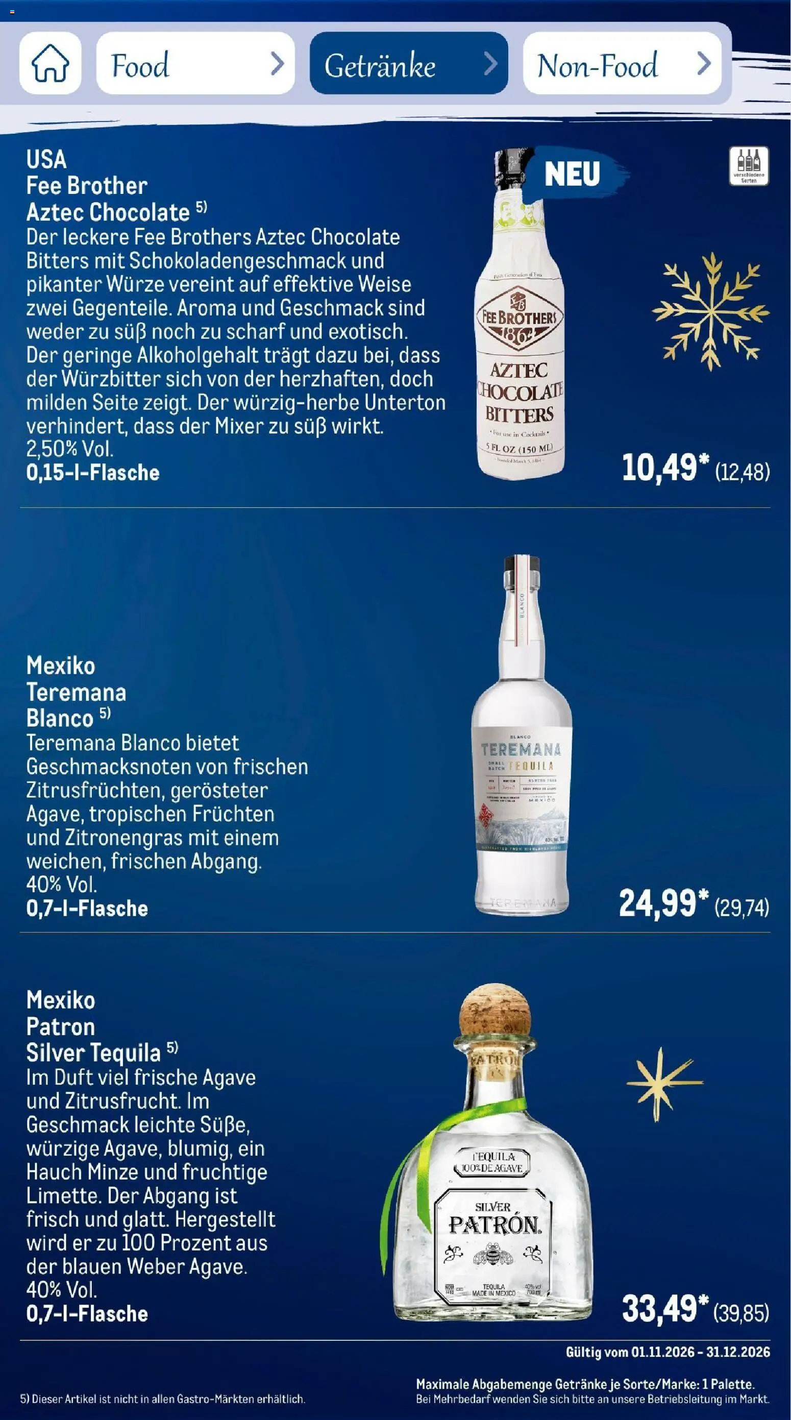 Vorschau von dem Prospekt des Geschäftes Metro, gültig ab dem 01.11.2026 - Mixer, Tequila, Zitronengras, Duft