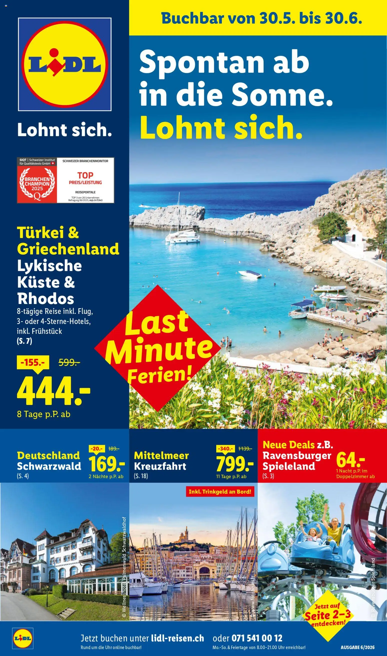 Vorschau des Merkblatts Lidl Aktionen Reisen vom Shop Lidl gültig von 30.05.2026 bis 30.06.2026
