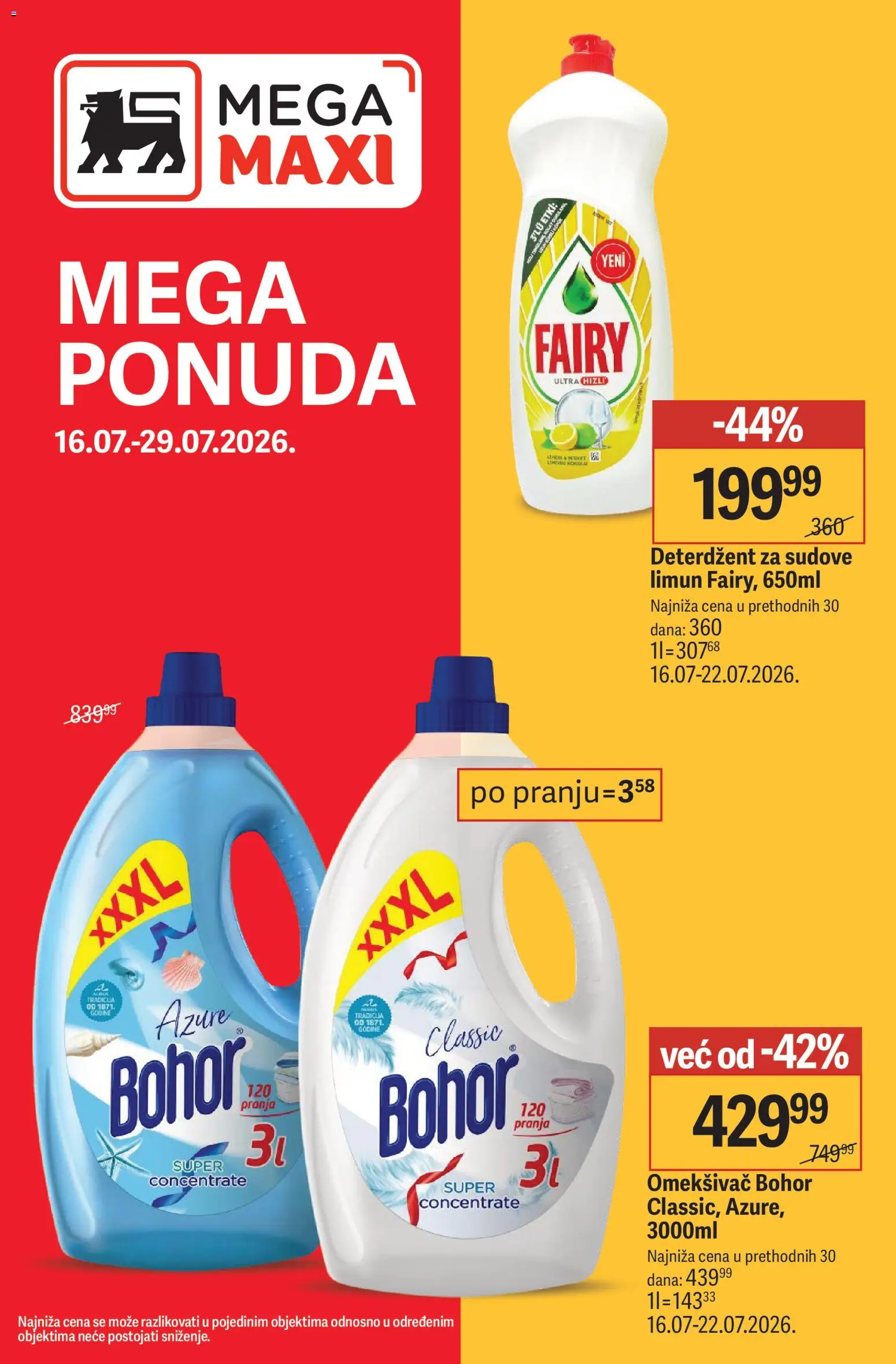 Pregled Mega Maxi kataloga - važi od 16.07.2026