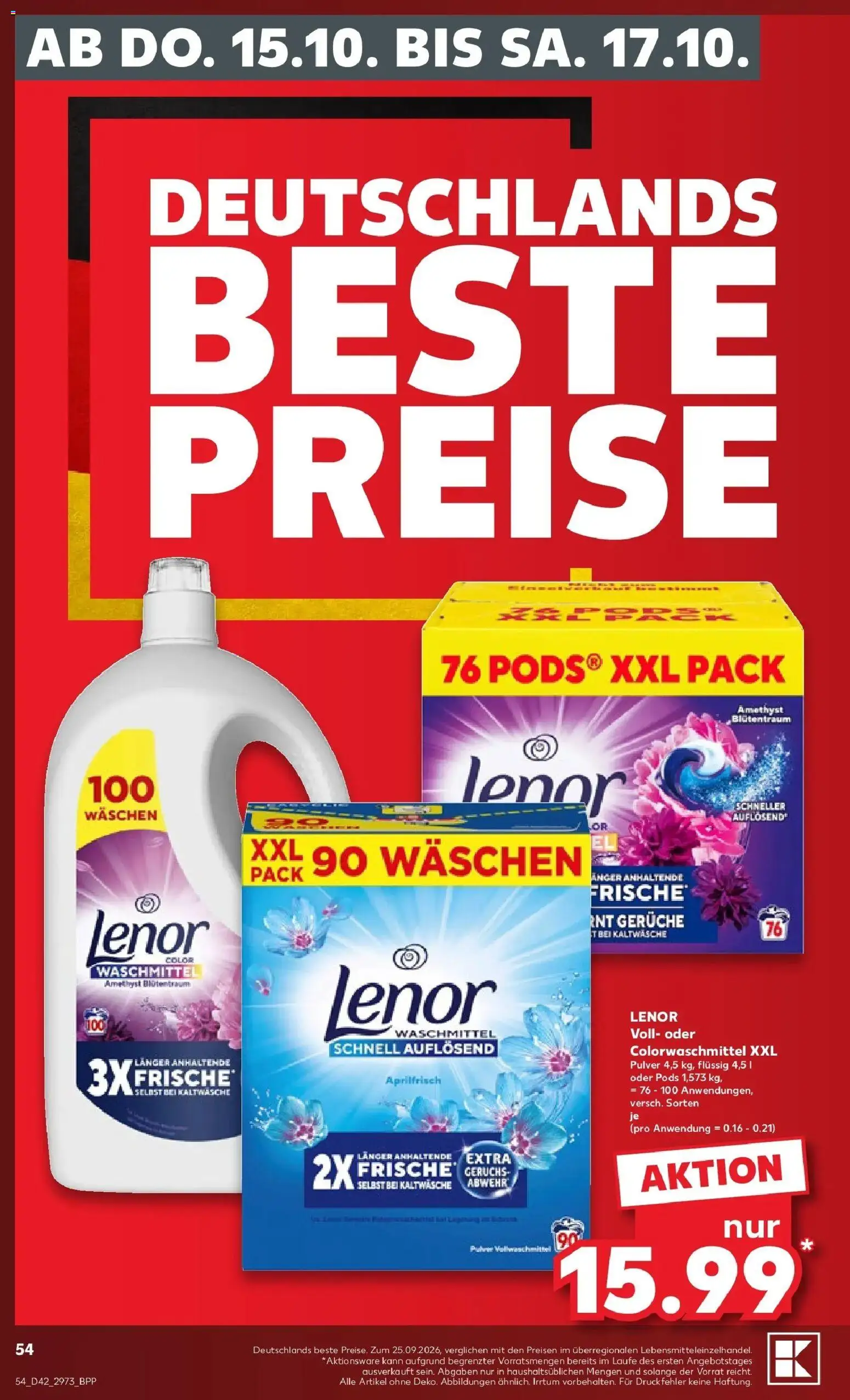 Vorschau von dem Prospekt des Geschäftes Kaufland, gültig ab dem 12.10.2026 - Waschmittel, Lenor