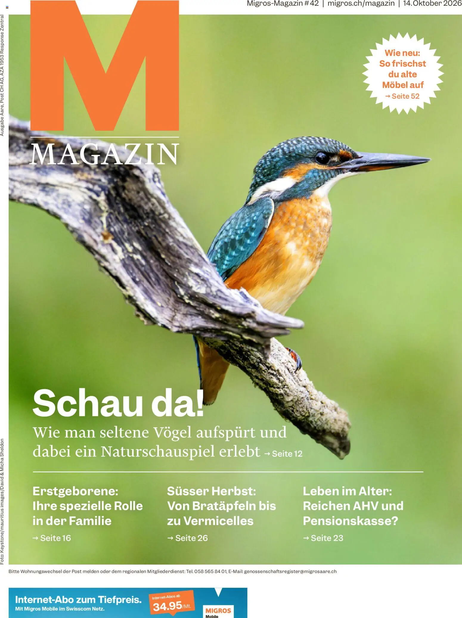 Vorschau des Merkblatts Migros aktionen Magazine vom Shop Migros gültig von 14.10.2026 bis 19.10.2026