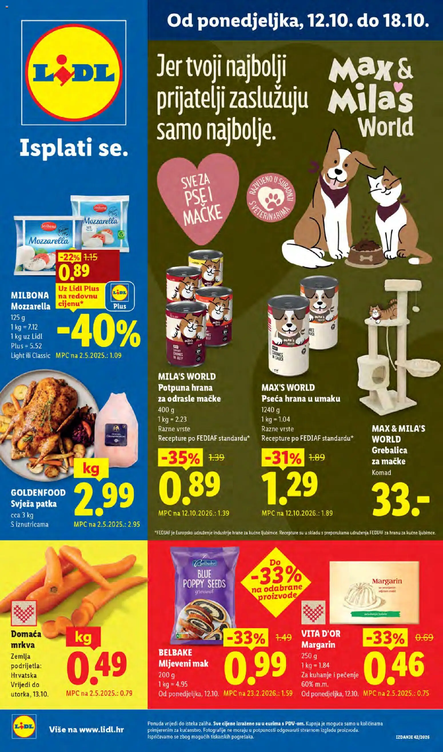 Pregled letka Lidl Katalog trgovine Lidl vrijedi od 12.10.2026