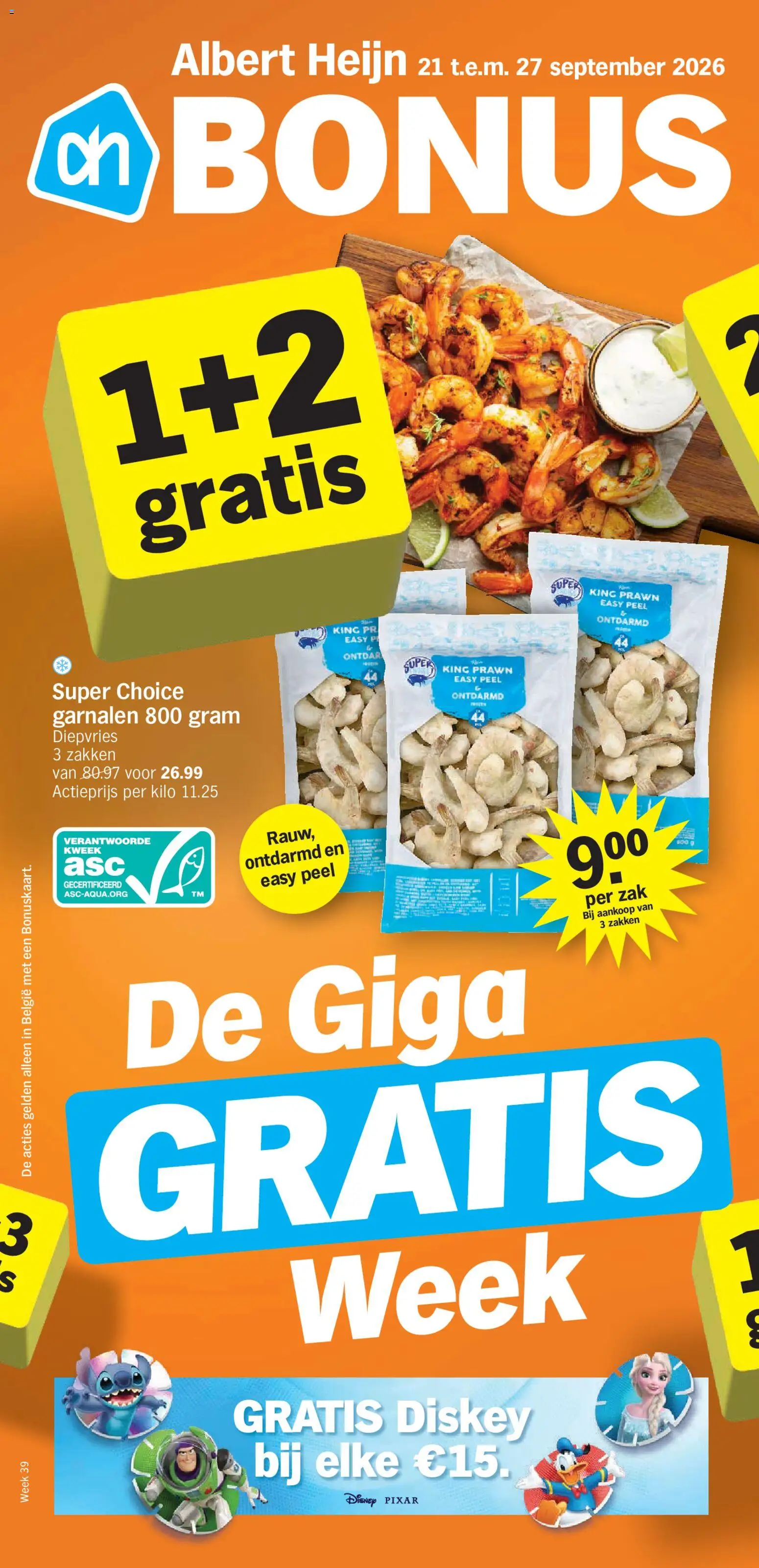 Voorbeeld van Albert Heijn Folder week / de la semaine 39 van winkel Albert Heijn geldig vanaf 21/09/2026