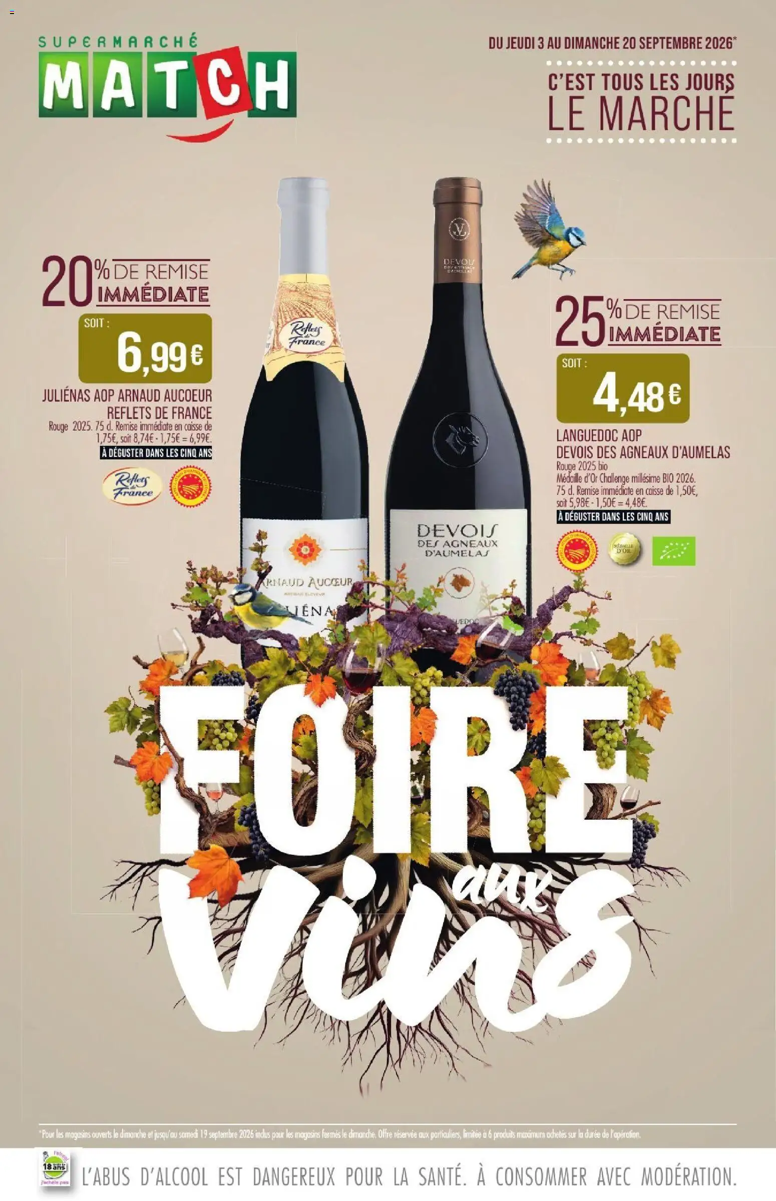 Prévisualisation de Match Supermarché Foire aux vins du magasin Match Supermarché formulaire valide 03/09/2026