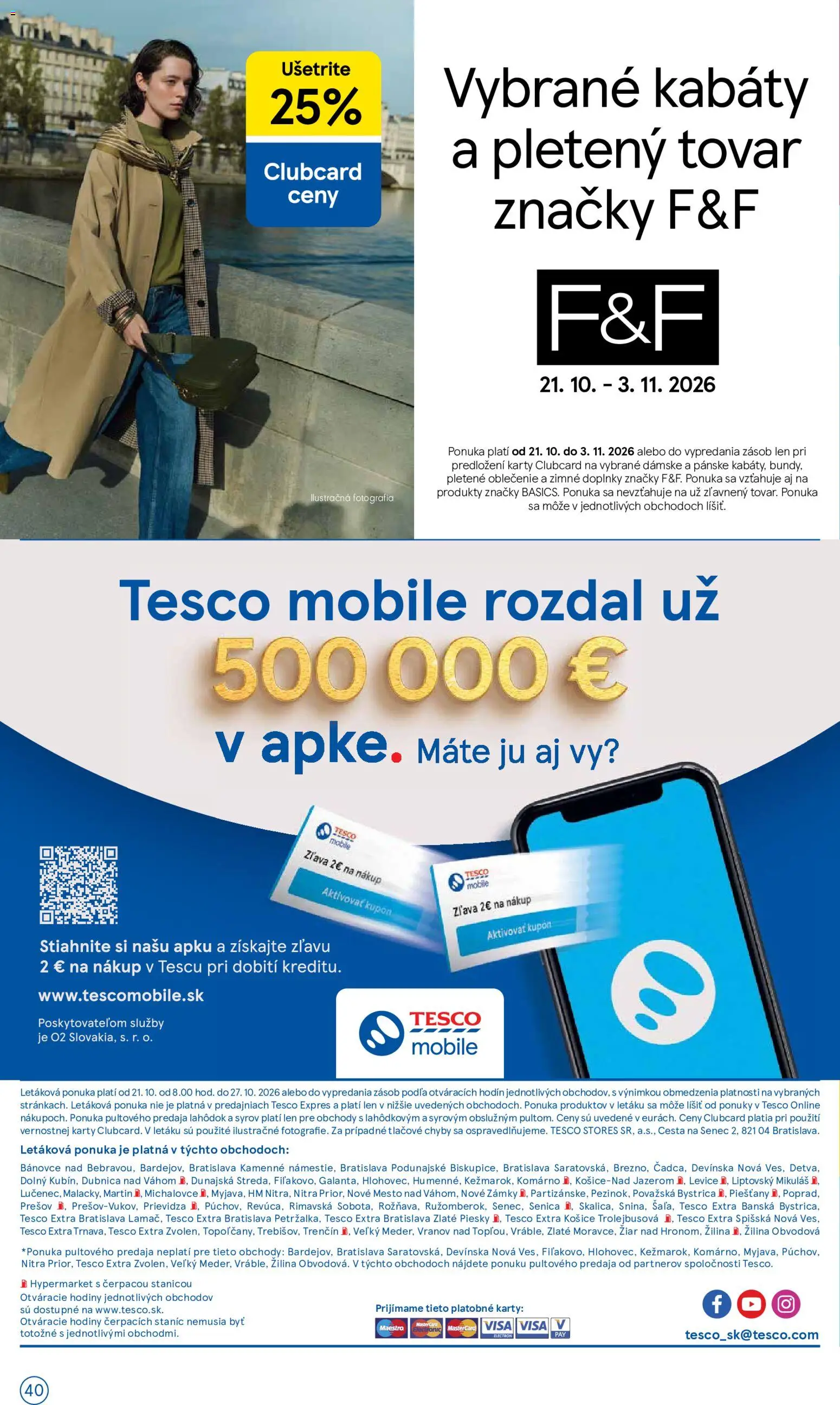 Náhľad Tesco letáku platného od 21.10.2026 - Hodiny