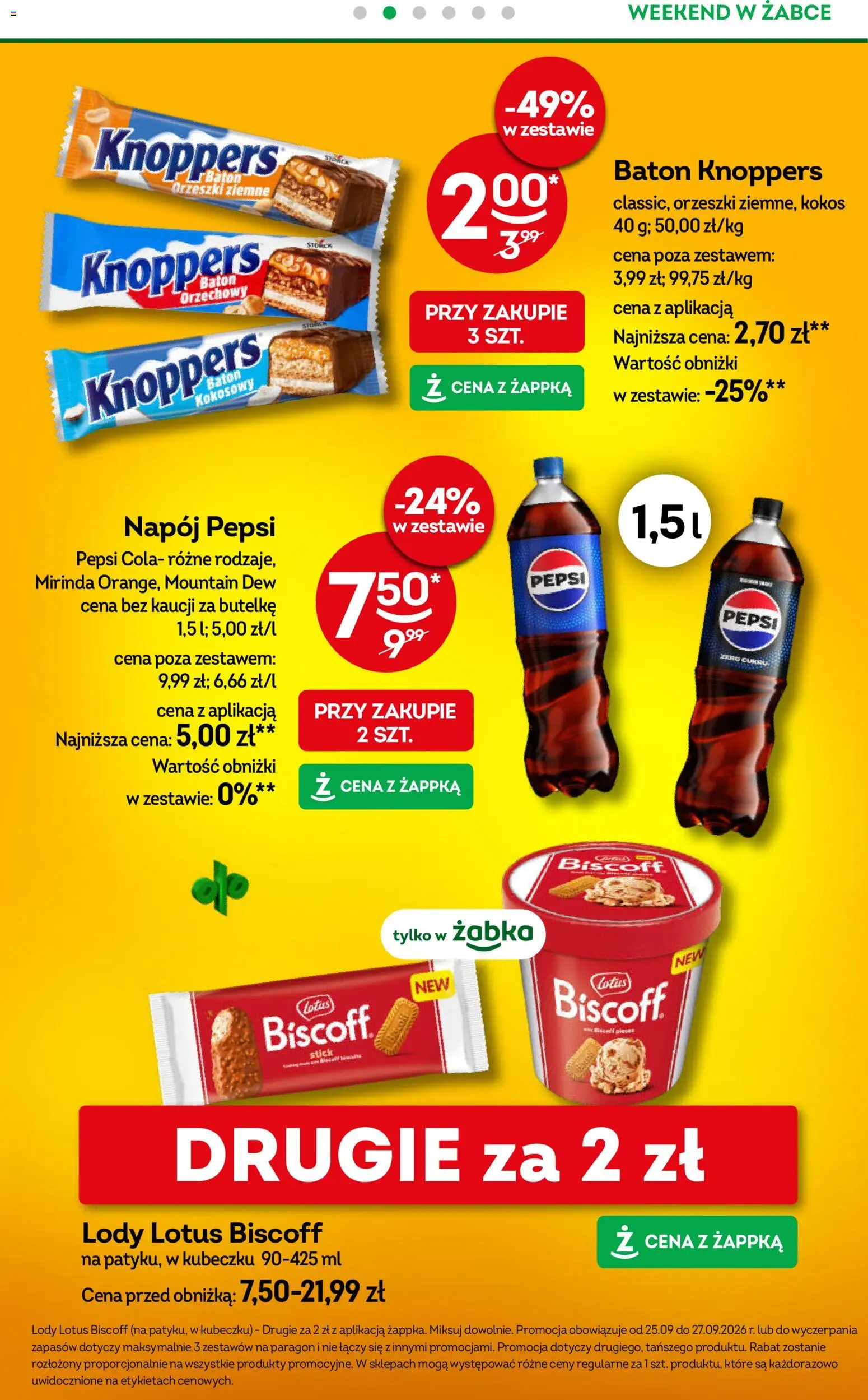 Pogląd gazetki "Żabka gazetka - Weekendowe promocje" ze sklepu Żabka ważnej od 25.09.2026